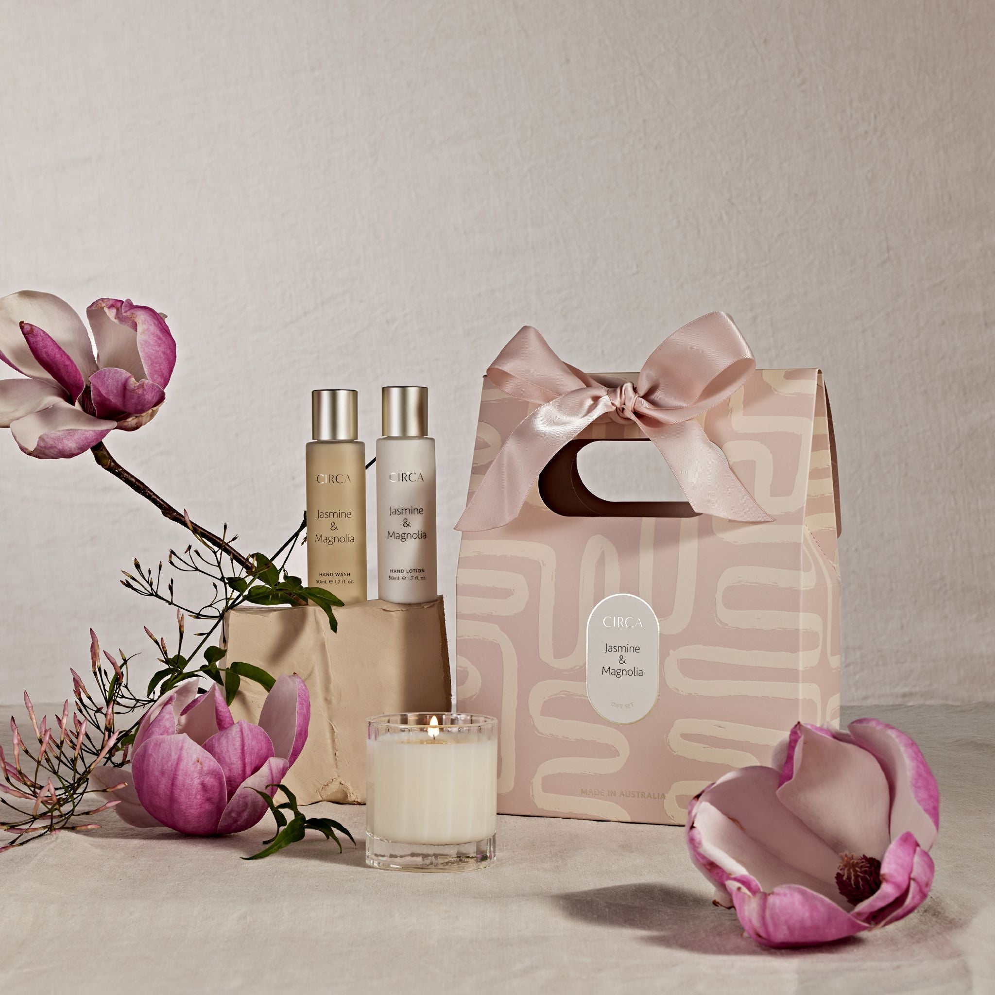 Fragrance Gift Bag Set - Jasmine & Magnolia-Candles & Fragrance-Circa-The Bay Room