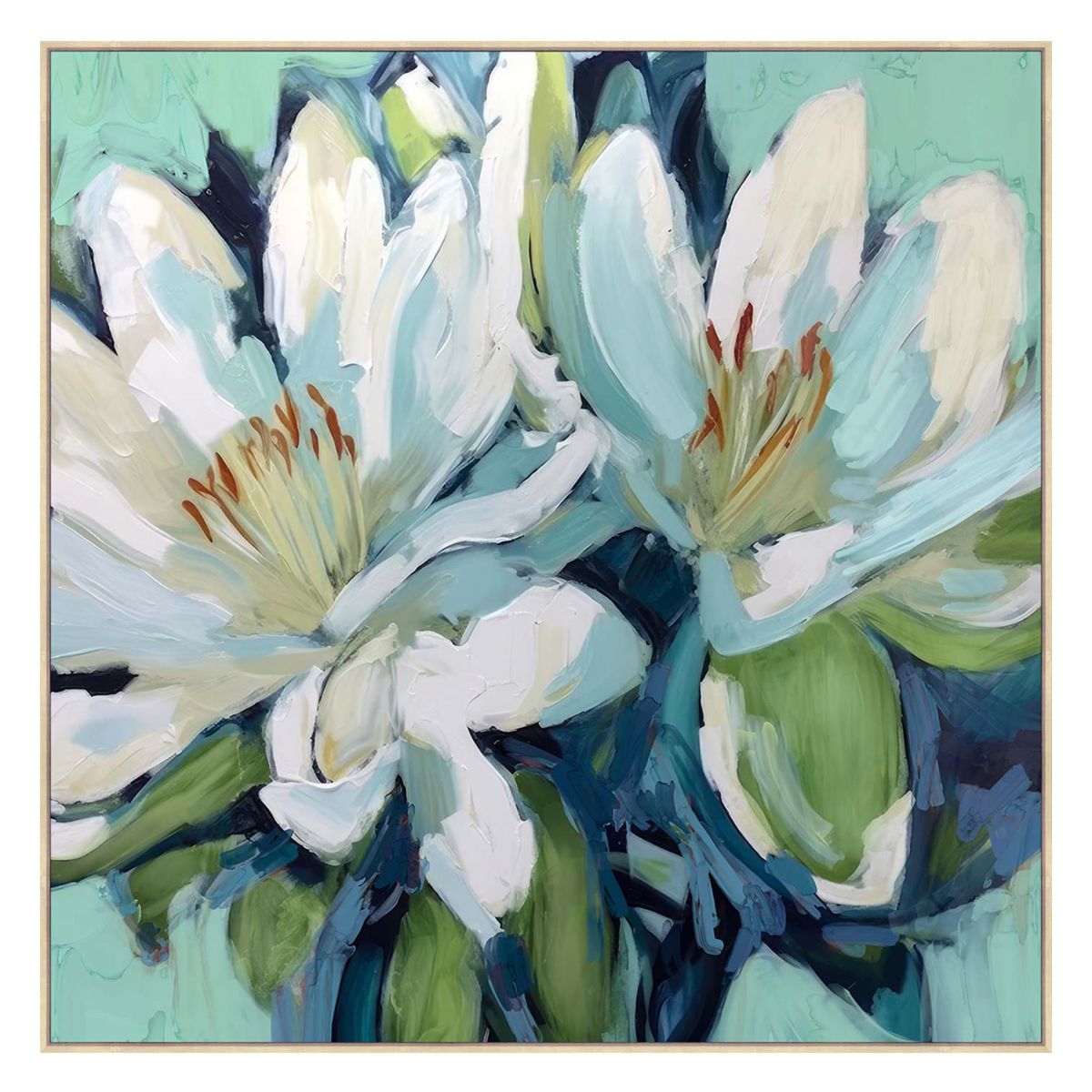 Framed Canvas Print with Hand Embellishment - Bloom-Wall Decor-DWBH-The Bay Room