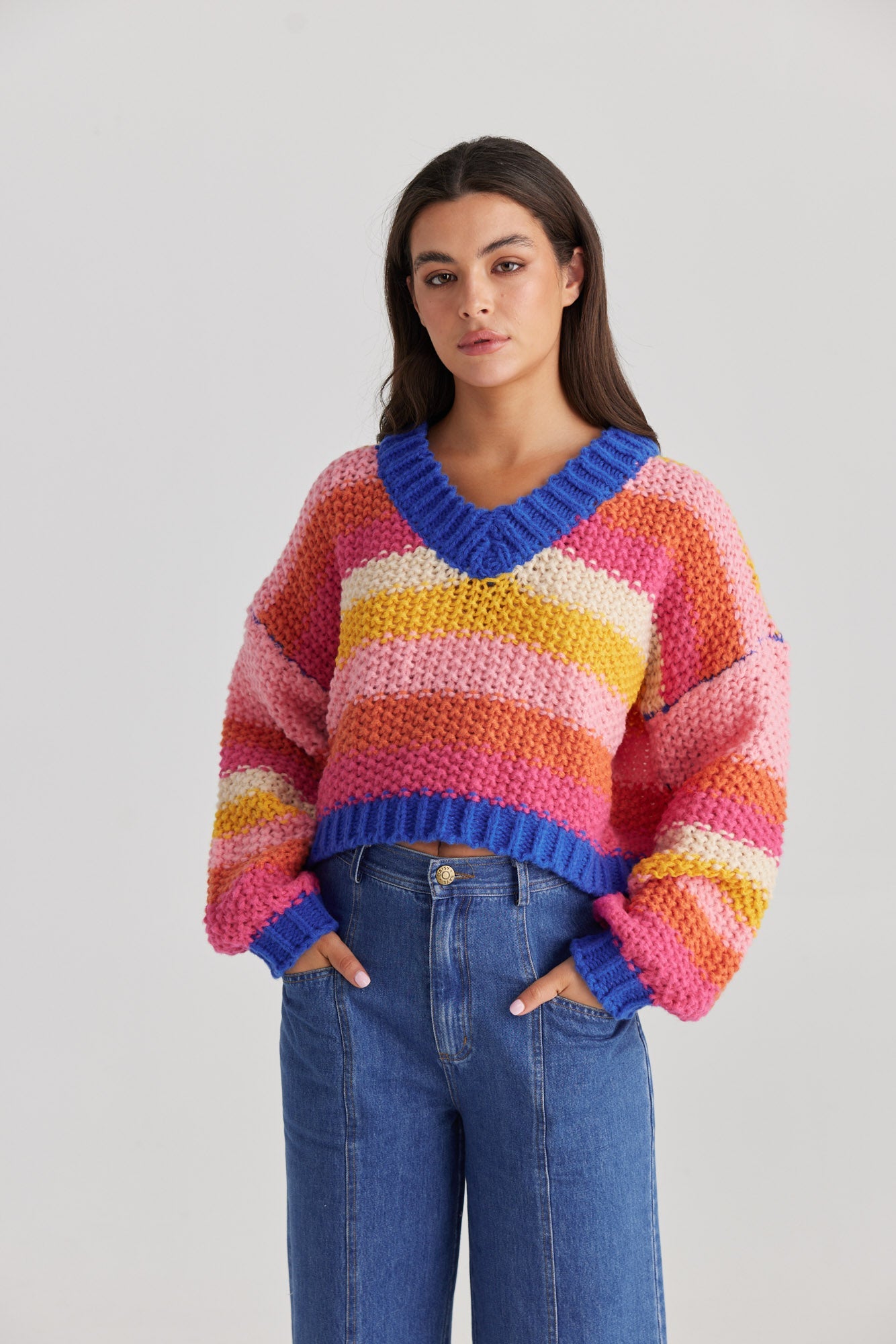 Francie Knit - Multi-Knitwear & Jumpers-Daisy Says-The Bay Room