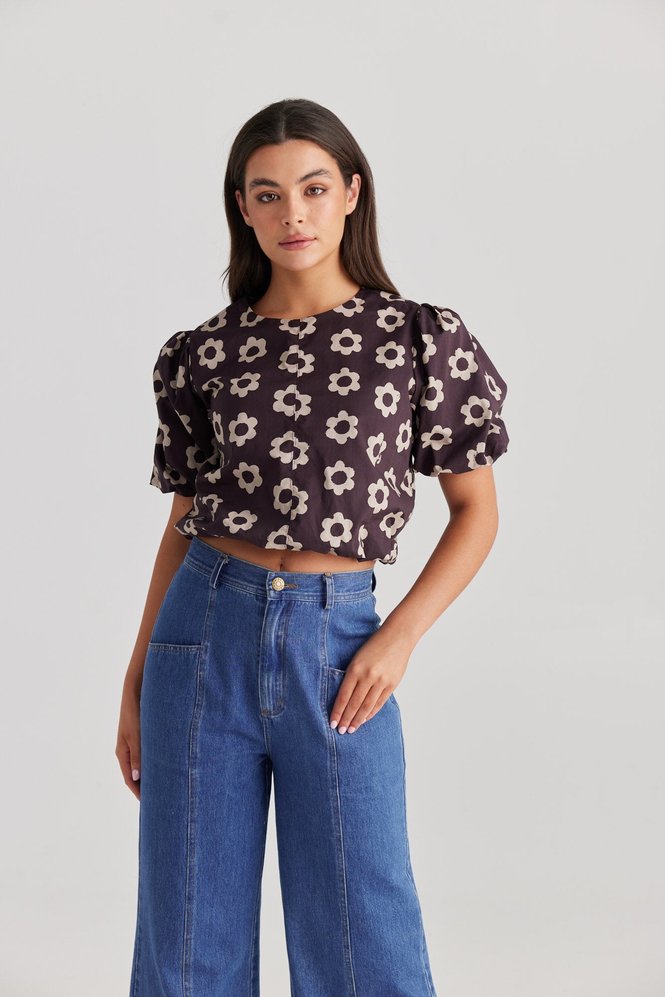 Frankie Top - Tonal Floral-Tops-Daisy Says-The Bay Room