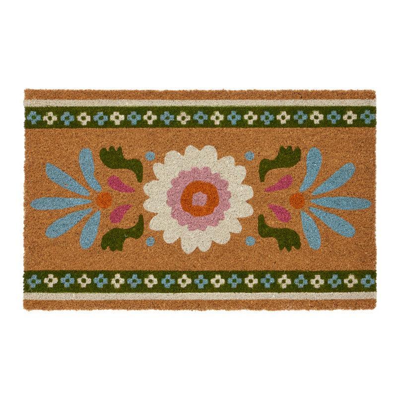 Freda PVC Backed Coir Mat 50x80cm Multi-Floor Rugs & Doormats-Coast To Coast Home-The Bay Room