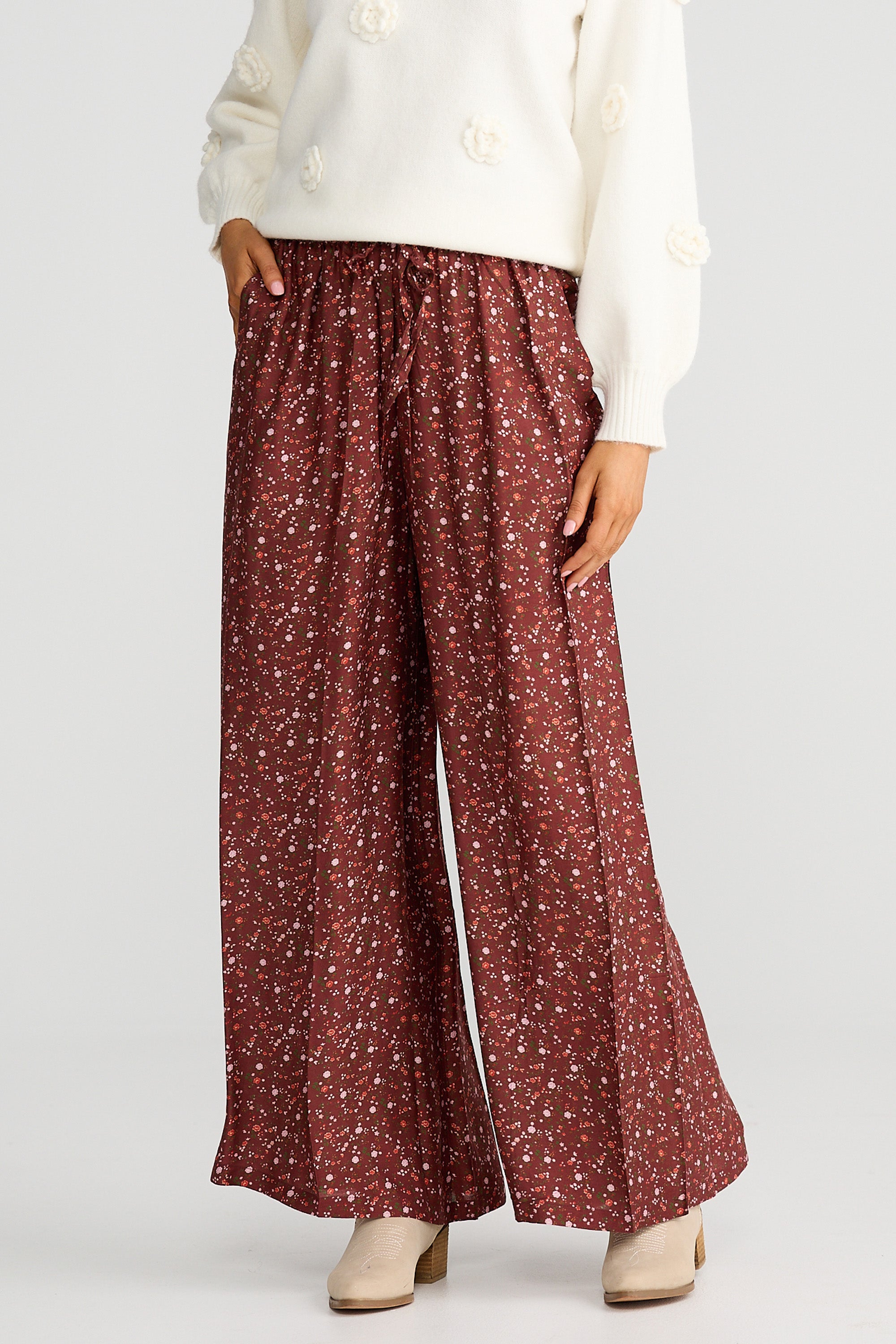 Freedom Pant - Berry Wildflower-Pants-Talisman-The Bay Room