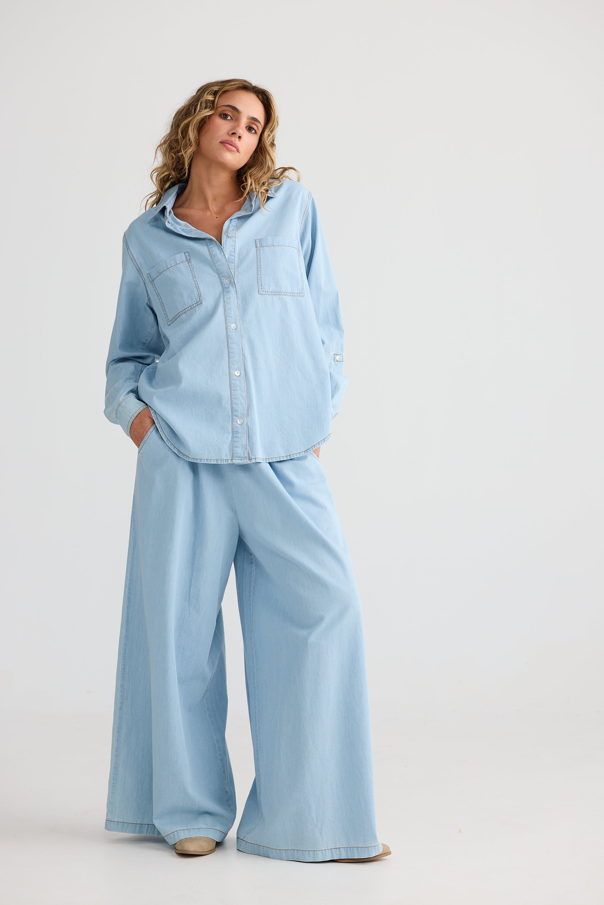 Freedom Pant - Light Denim-Pants-Talisman-The Bay Room