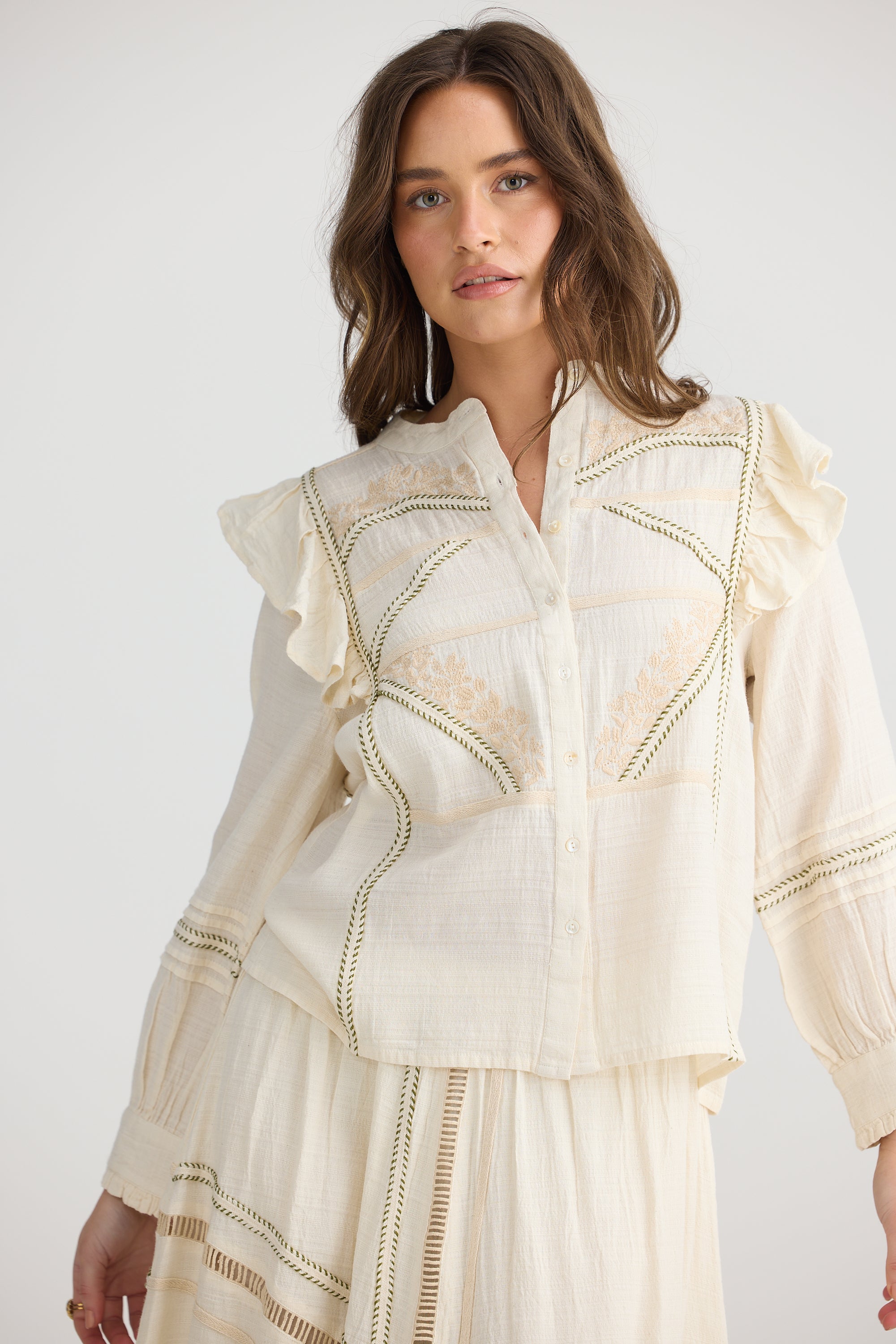 Freya Blouse - Off White-Tops-Talisman-The Bay Room