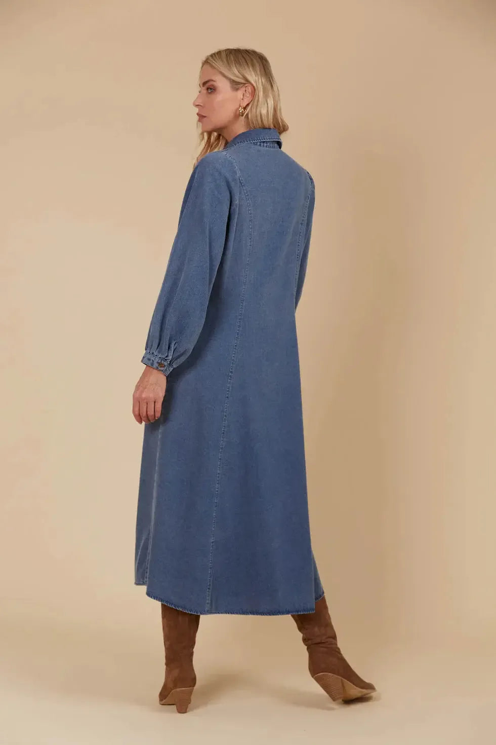 Freya Dress - Denim-Dresses-Isle Of Mine-The Bay Room