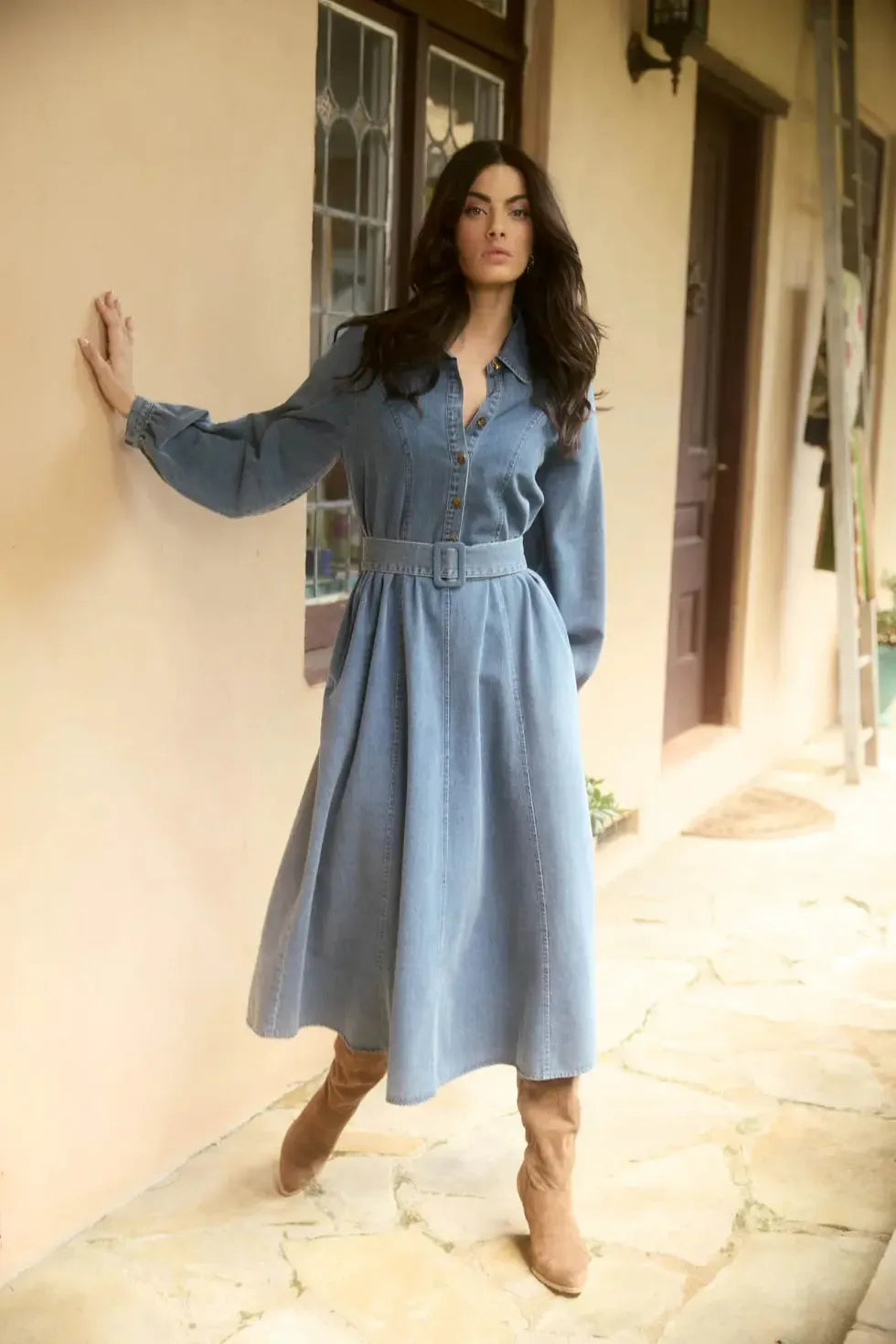 Freya Dress - Denim-Dresses-Isle Of Mine-The Bay Room