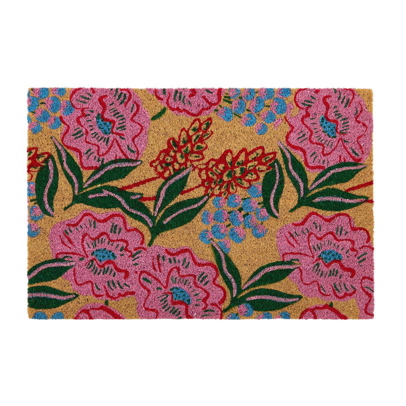 Frida PVC Back Coir Mat 40x60cm-Floor Rugs & Doormats-Coast To Coast Home-The Bay Room