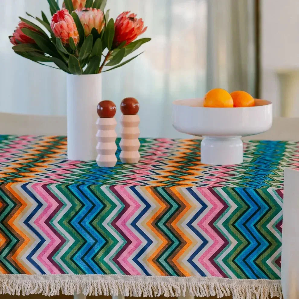 Fringed Tablecloth Ziggy-Travel & Outdoors-Kollab-The Bay Room