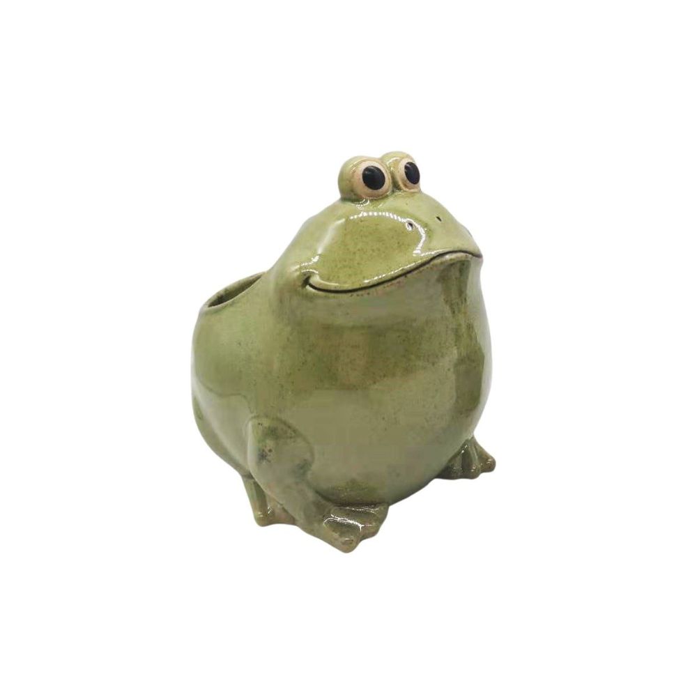 Frog Planter Green 16cm-Pots, Planters & Vases-Urban Products-The Bay Room