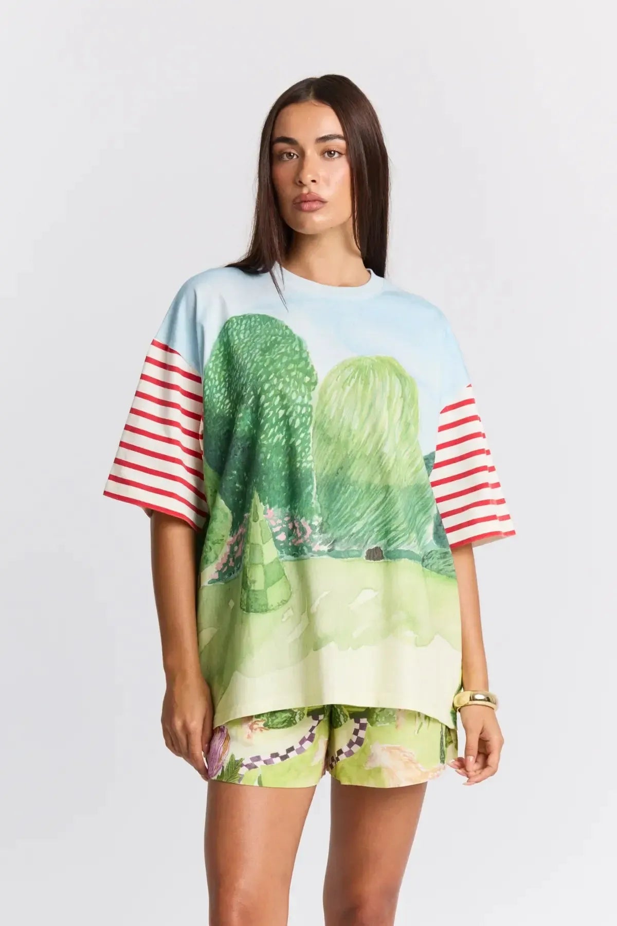 Gardenia Oversized Tee-Tops-Maku Studios-The Bay Room