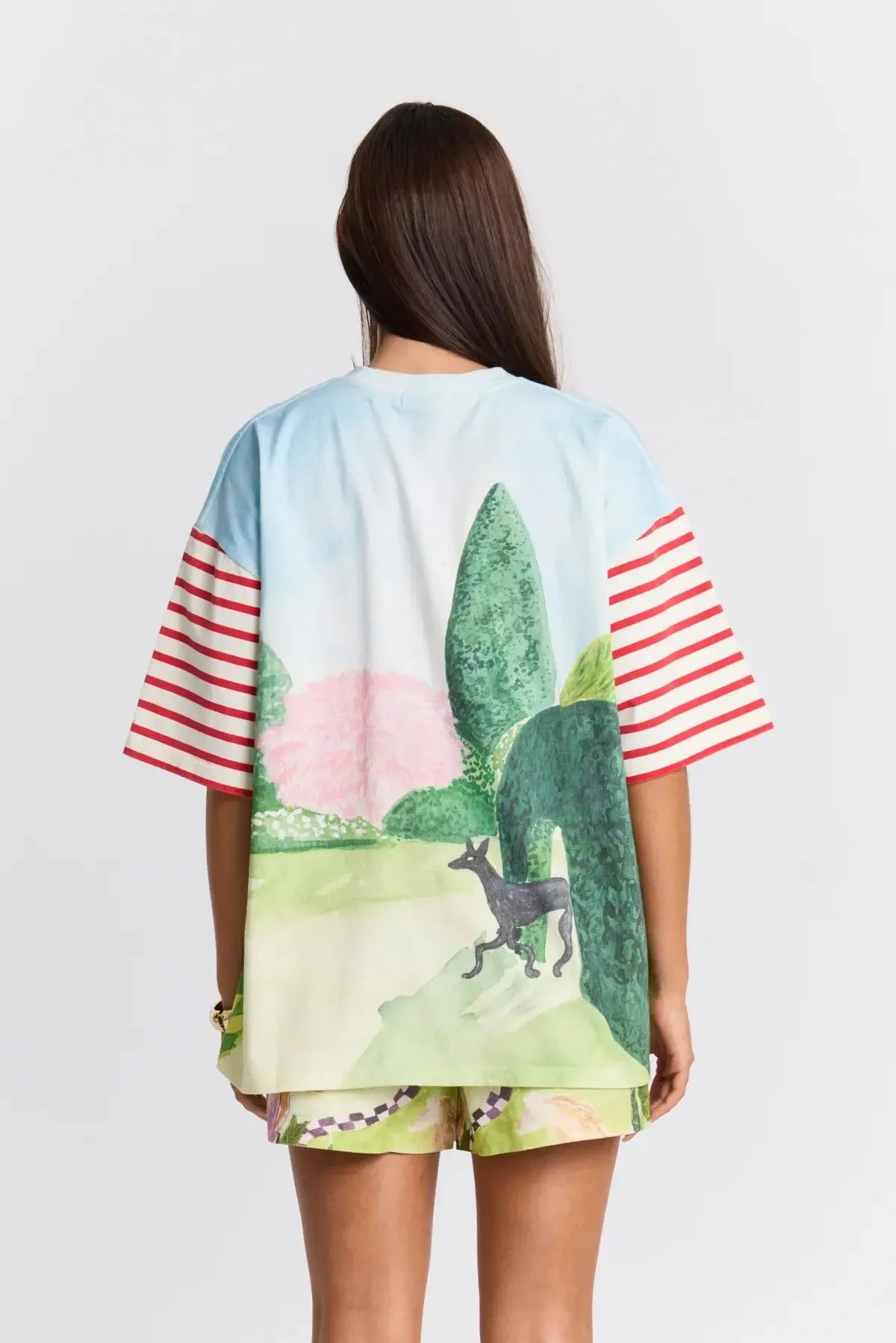 Gardenia Oversized Tee-Tops-Maku Studios-The Bay Room