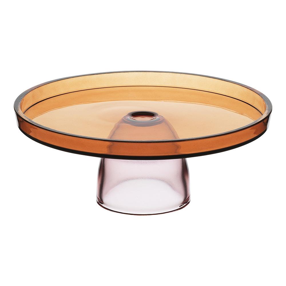 Gateaux Cake stand 31cm - Tan/Pink-Dining & Entertaining-Ecology-The Bay Room