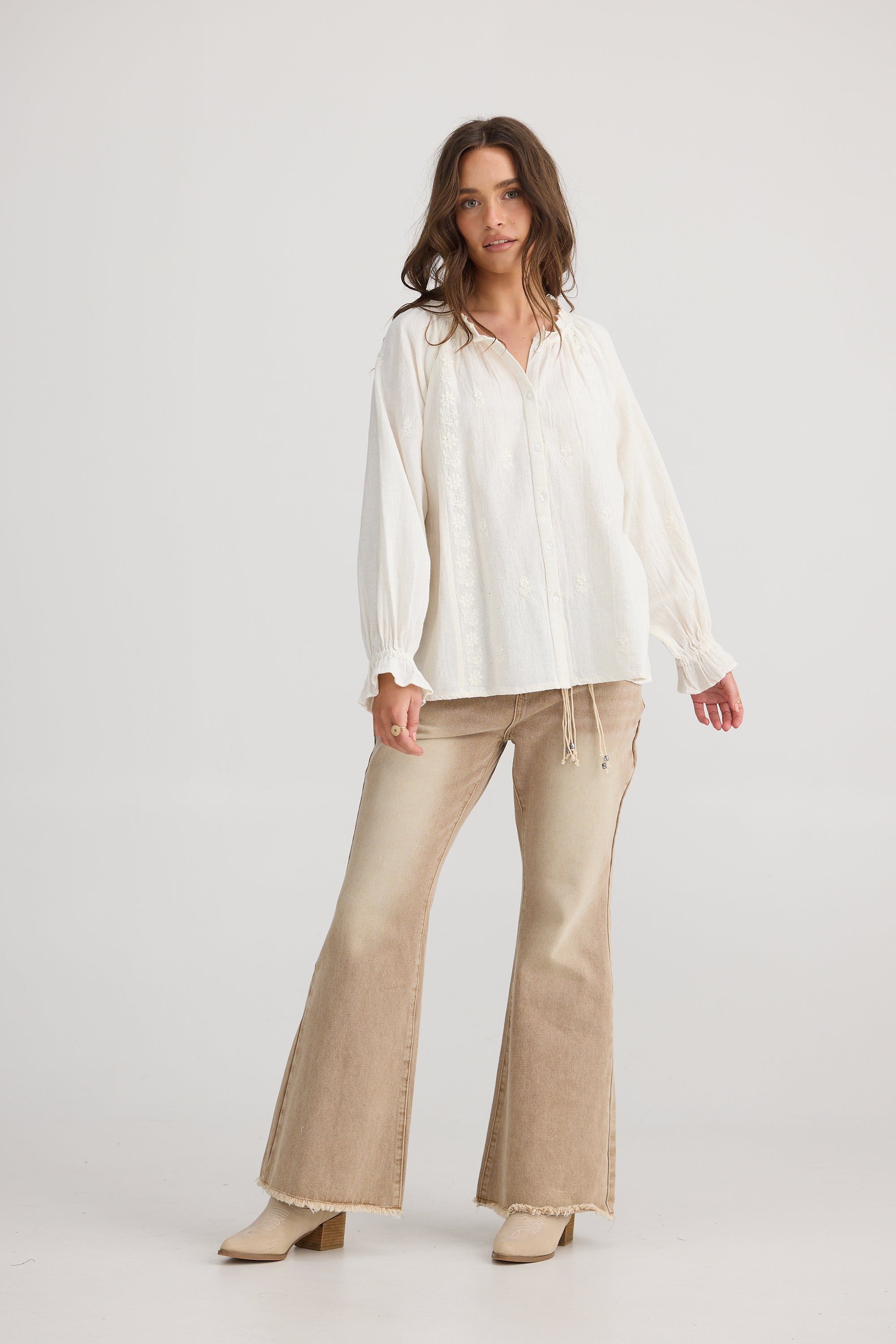 Gemini Blouse - Off White-Tops-Talisman-The Bay Room