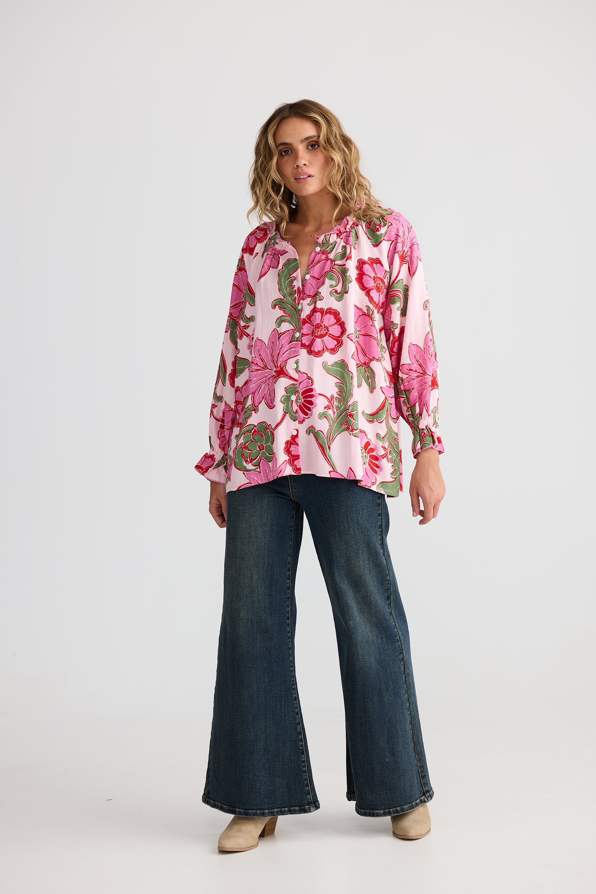 Gemini Blouse - Pink Ibiza-Tops-Talisman-The Bay Room