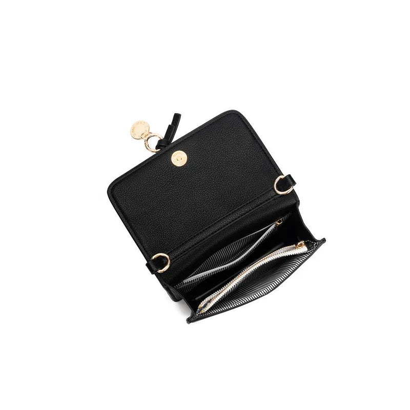 Gigi Black Crossbody Bag-Bags & Clutches-Black Caviar Designs-The Bay Room