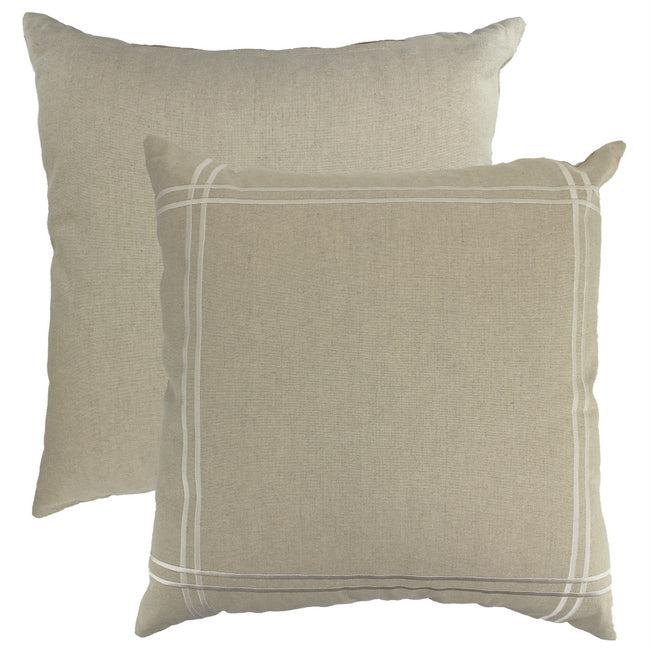 Gizmo Linen Cushion 50x50cm Beige-Soft Furnishings-NF-The Bay Room