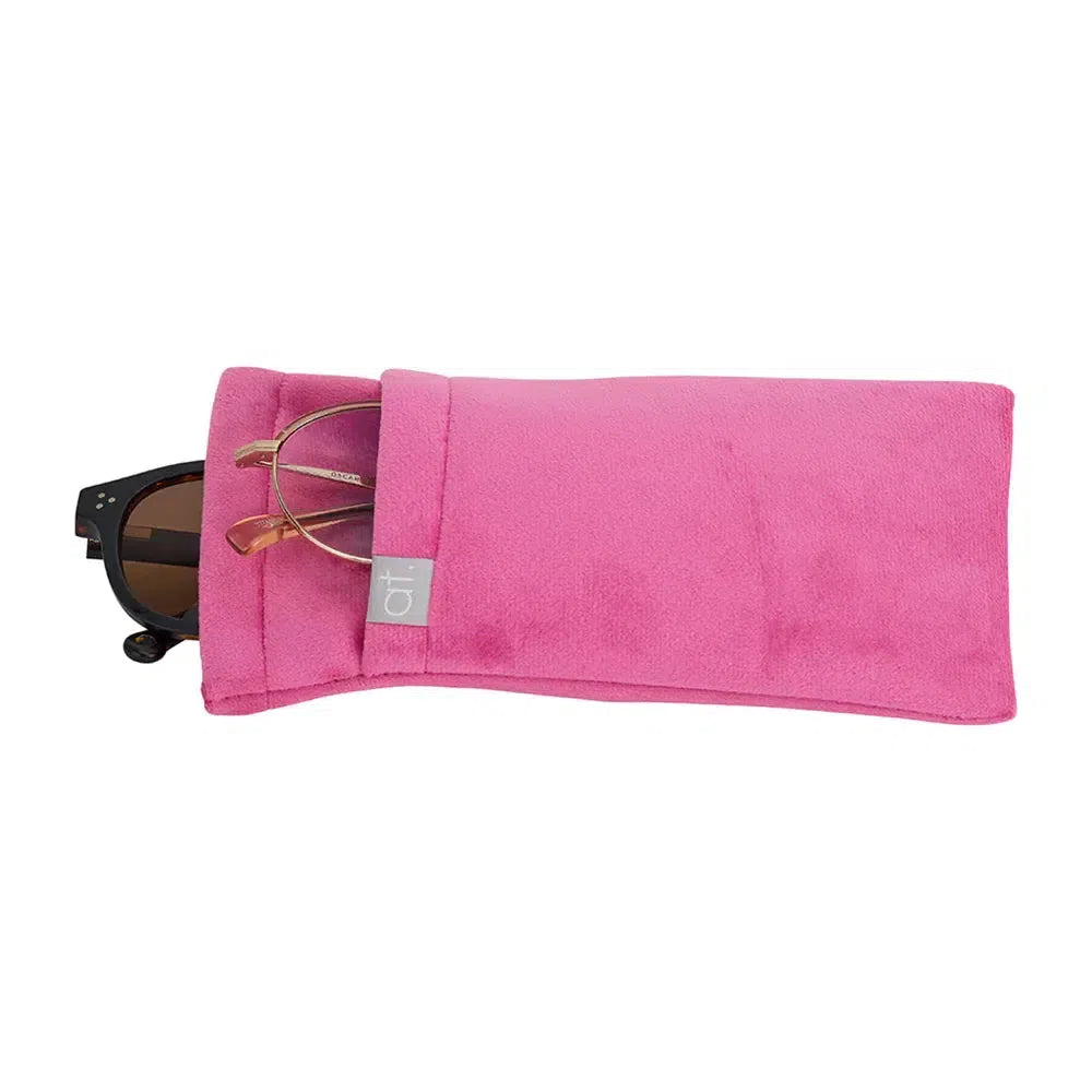 Glasses Double Case Velvet - Hot Pink-General-Annabel Trends-The Bay Room