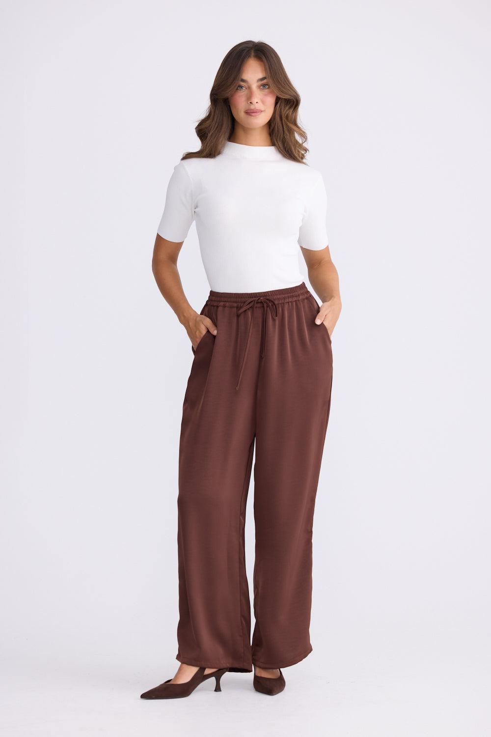 Glenda Pant - Chocolate-Pants-Brave & True-The Bay Room