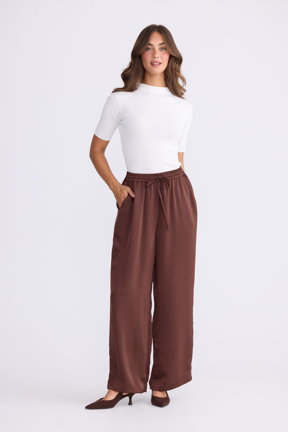 Glenda Pant - Chocolate-Pants-Brave & True-The Bay Room