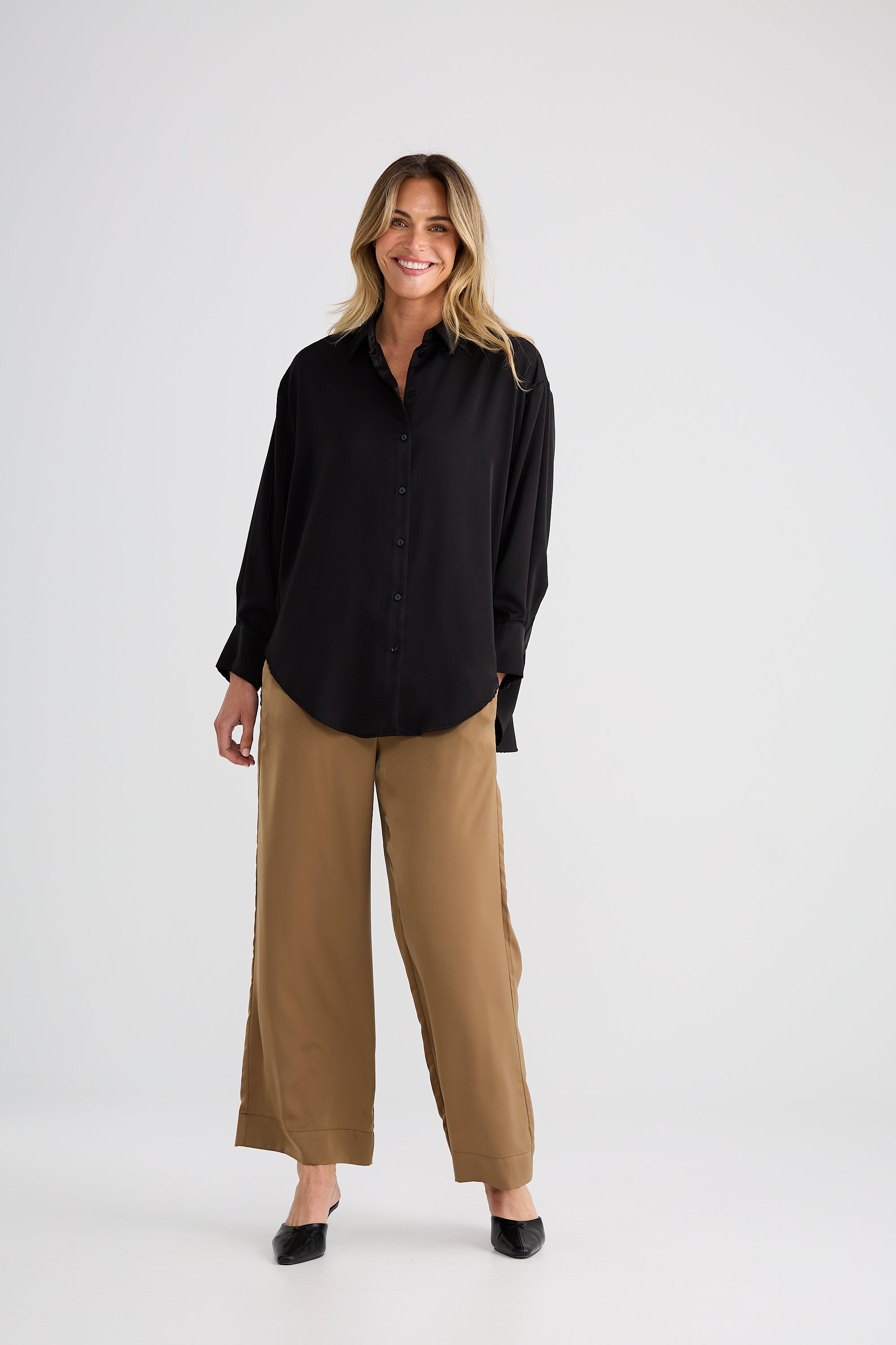 Glenda Shirt - Black-Tops-Brave & True-The Bay Room