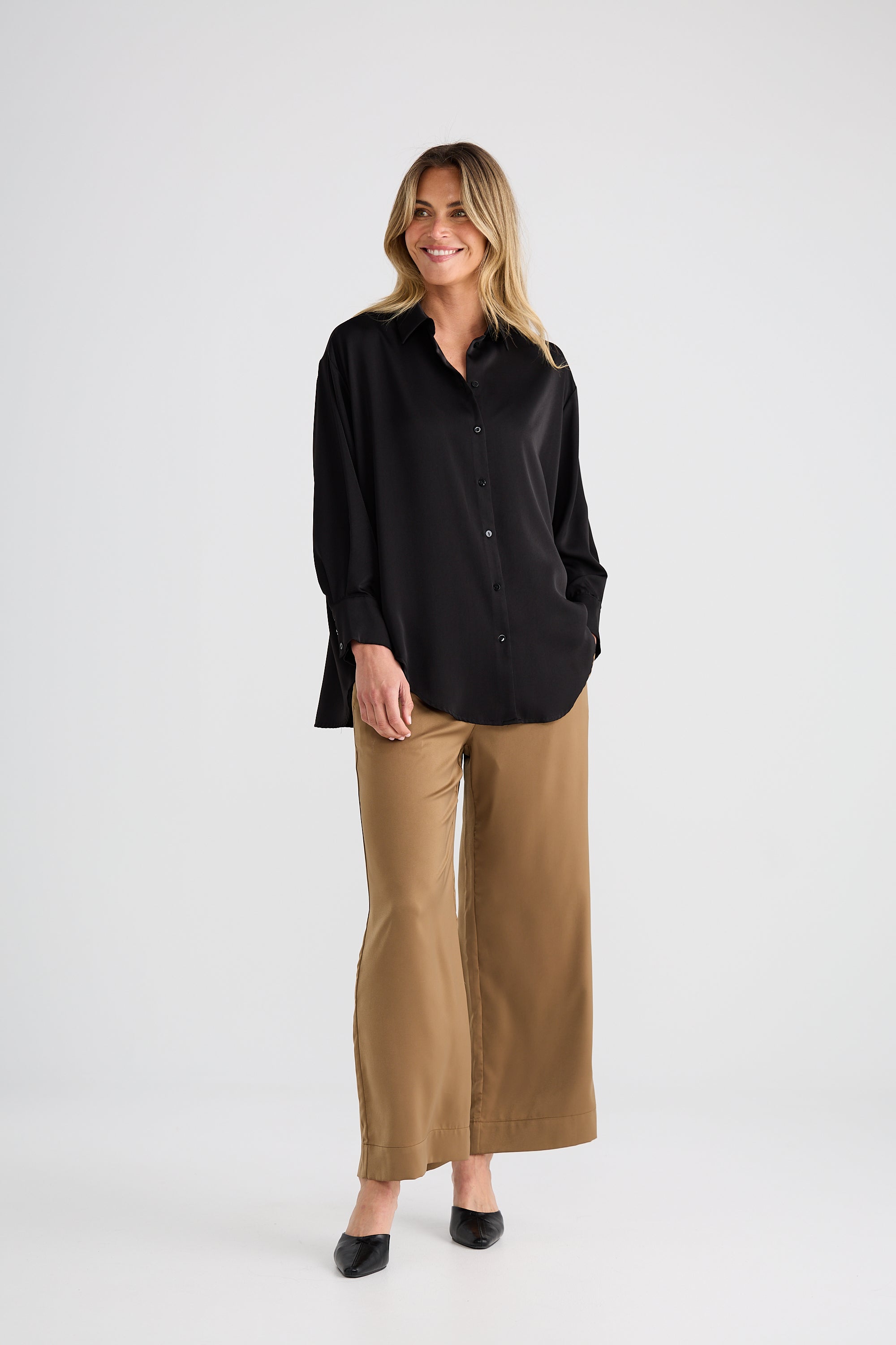 Glenda Shirt - Black-Tops-Brave & True-The Bay Room