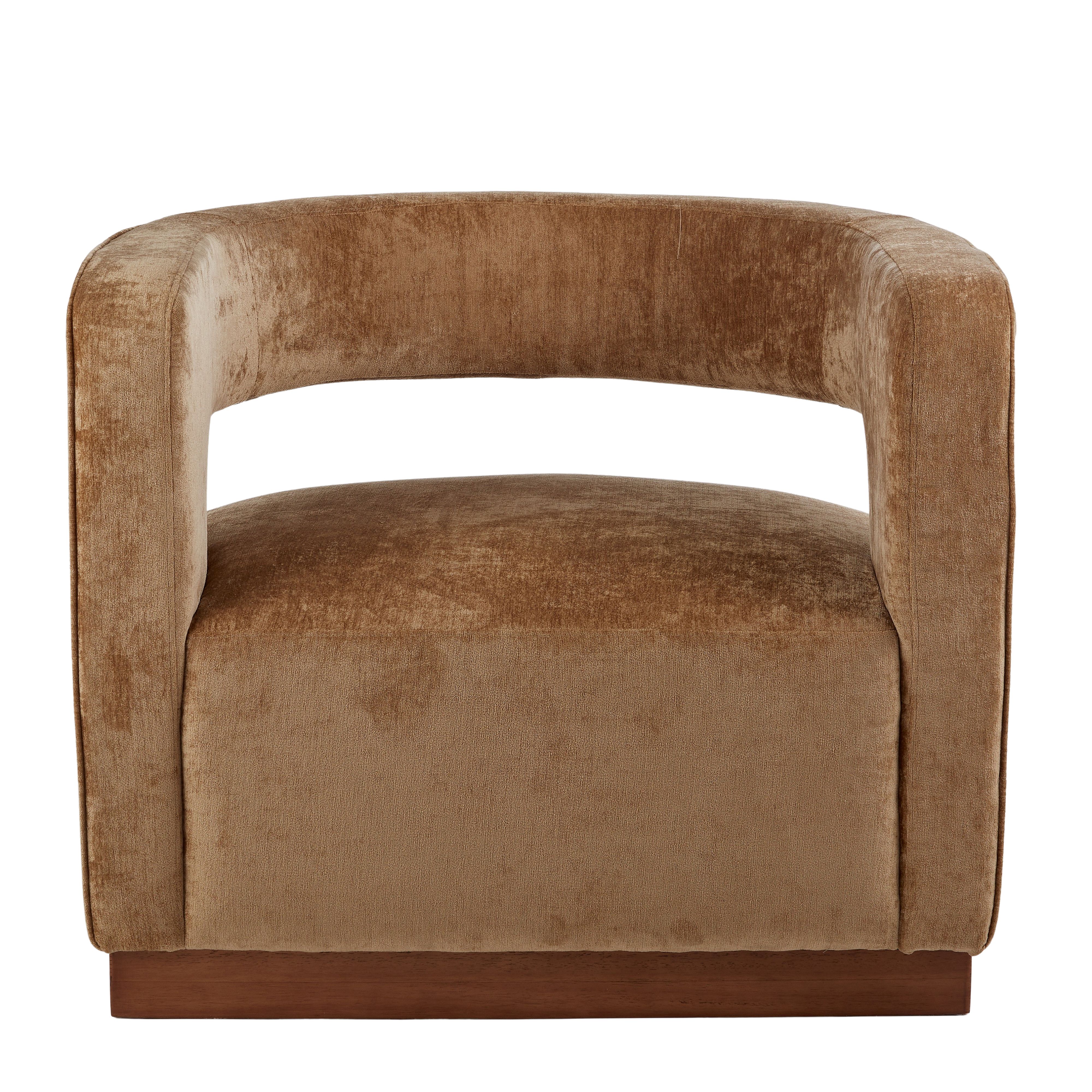 Gold Aged Velvet Armchair-Furniture-Grand Designs-The Bay Room