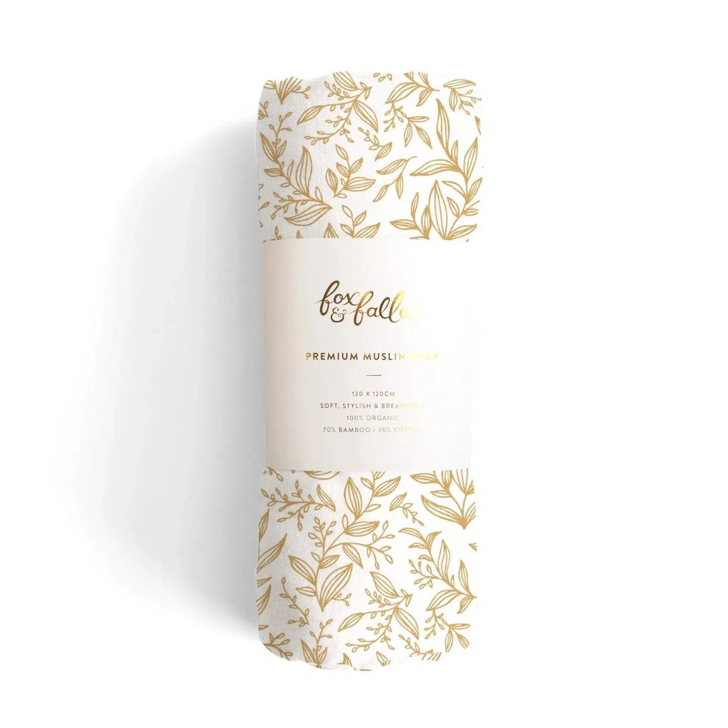 Golden Vines Organic Muslin Wrap Swaddle-Nursery & Nurture-Fox & Fallow-The Bay Room