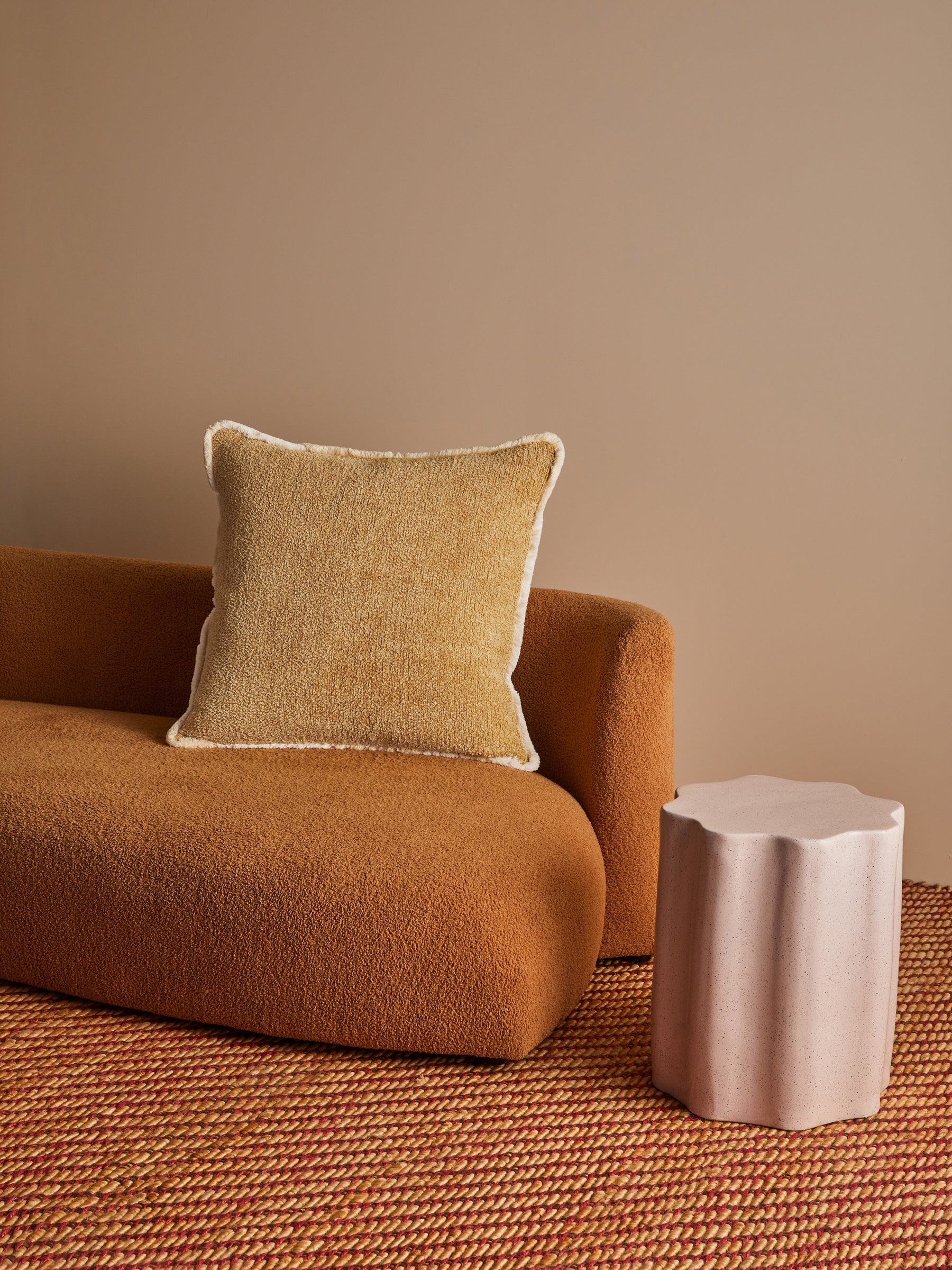 Grain Tan 60cm Cotton Cushion-Soft Furnishings-Bonnie & Neil-The Bay Room