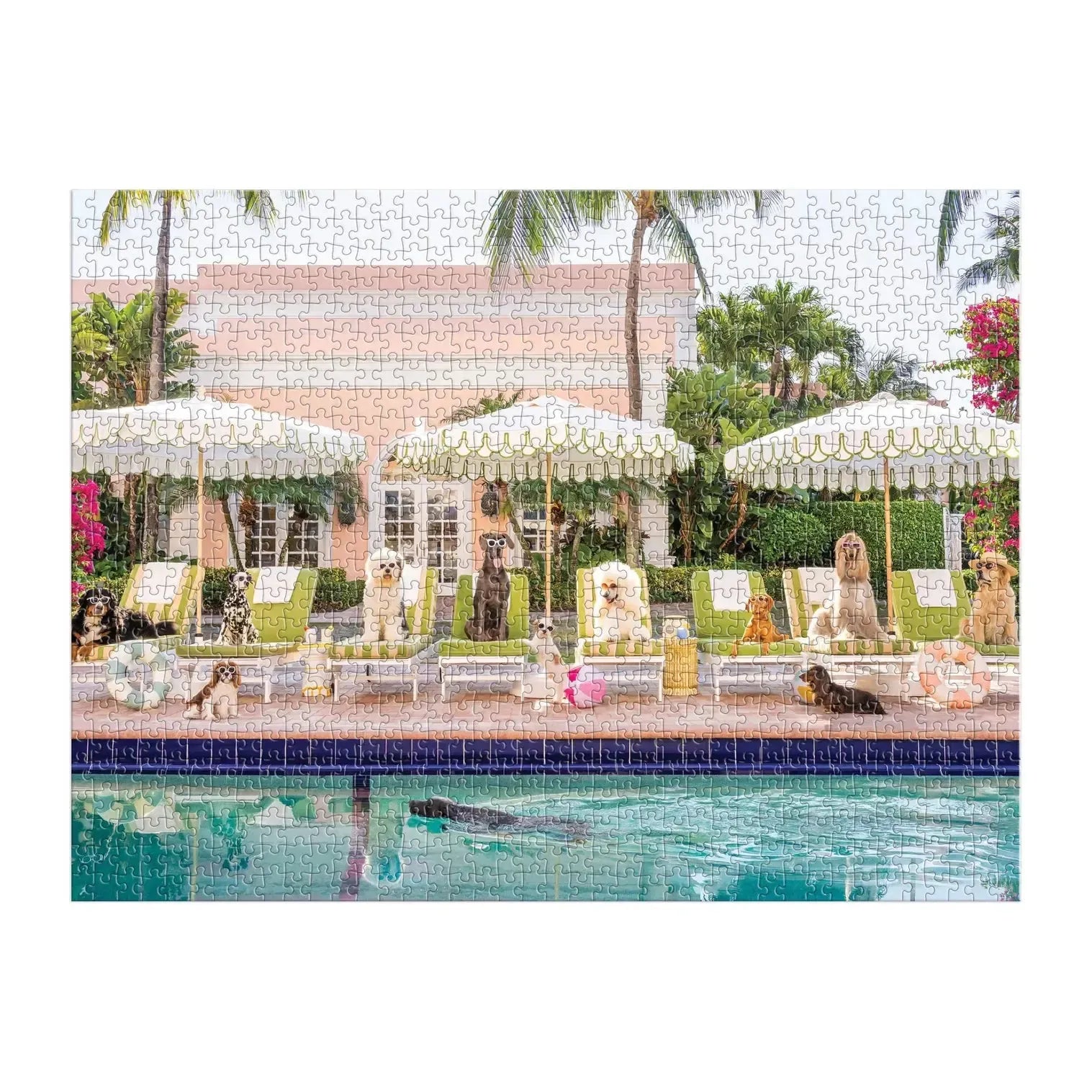 Gray Malin Palm Beach Book Puzzle 1000pc-Fun & Games-Galison-The Bay Room