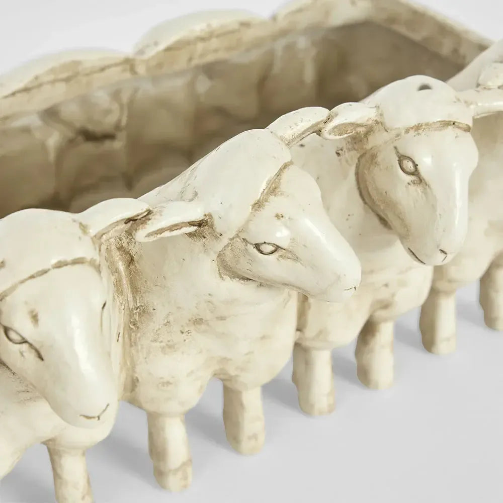 Grazers Sheep Planter Cream-Pots, Planters & Vases-Florabelle-The Bay Room