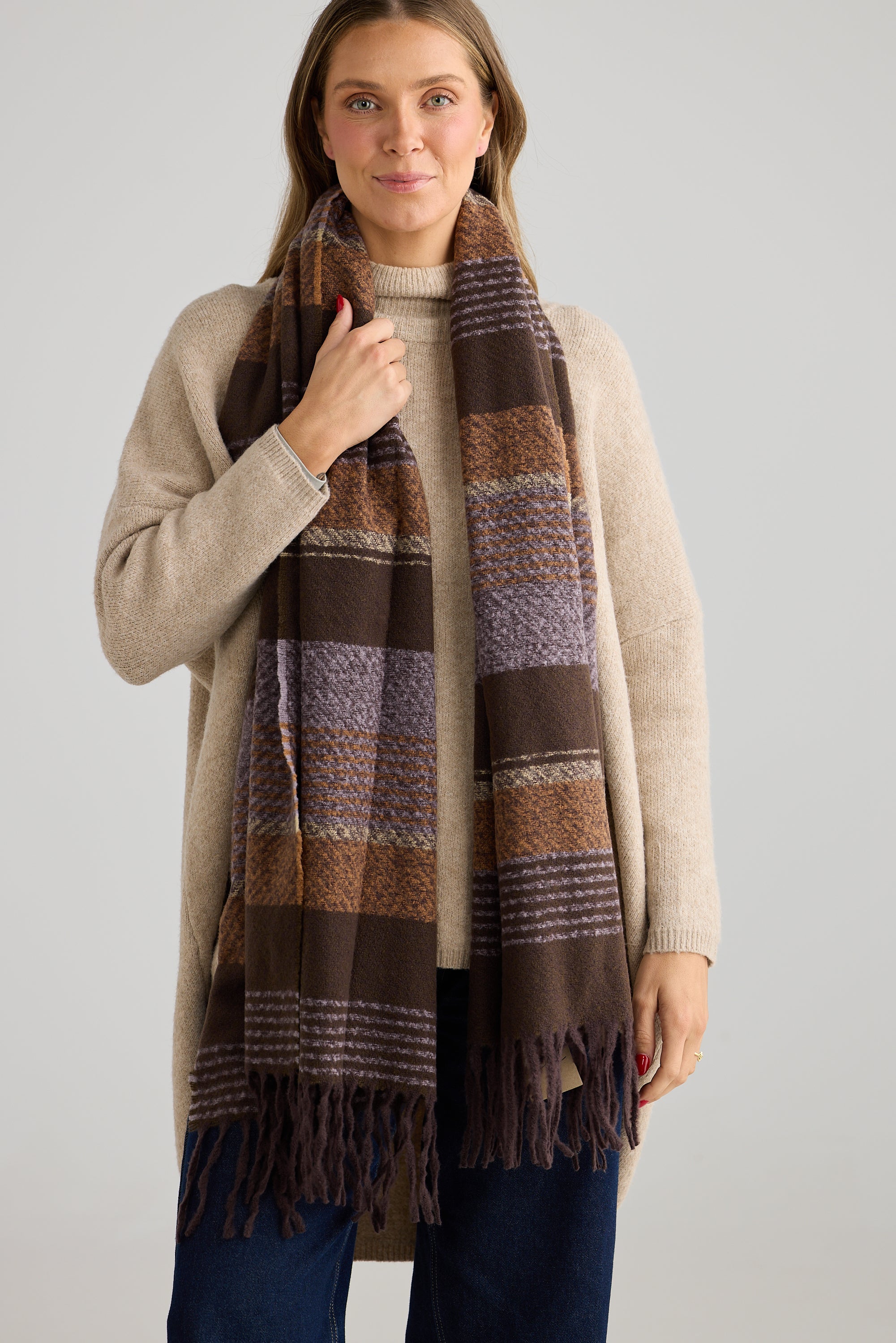 Green Bay Scarf - Burgundy-Scarves, Belts & Gloves-Holiday-The Bay Room