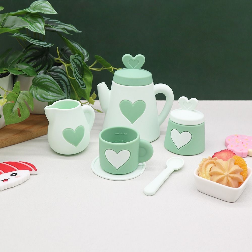 Green Silicone Tea Set-Toys-ToysLink-The Bay Room