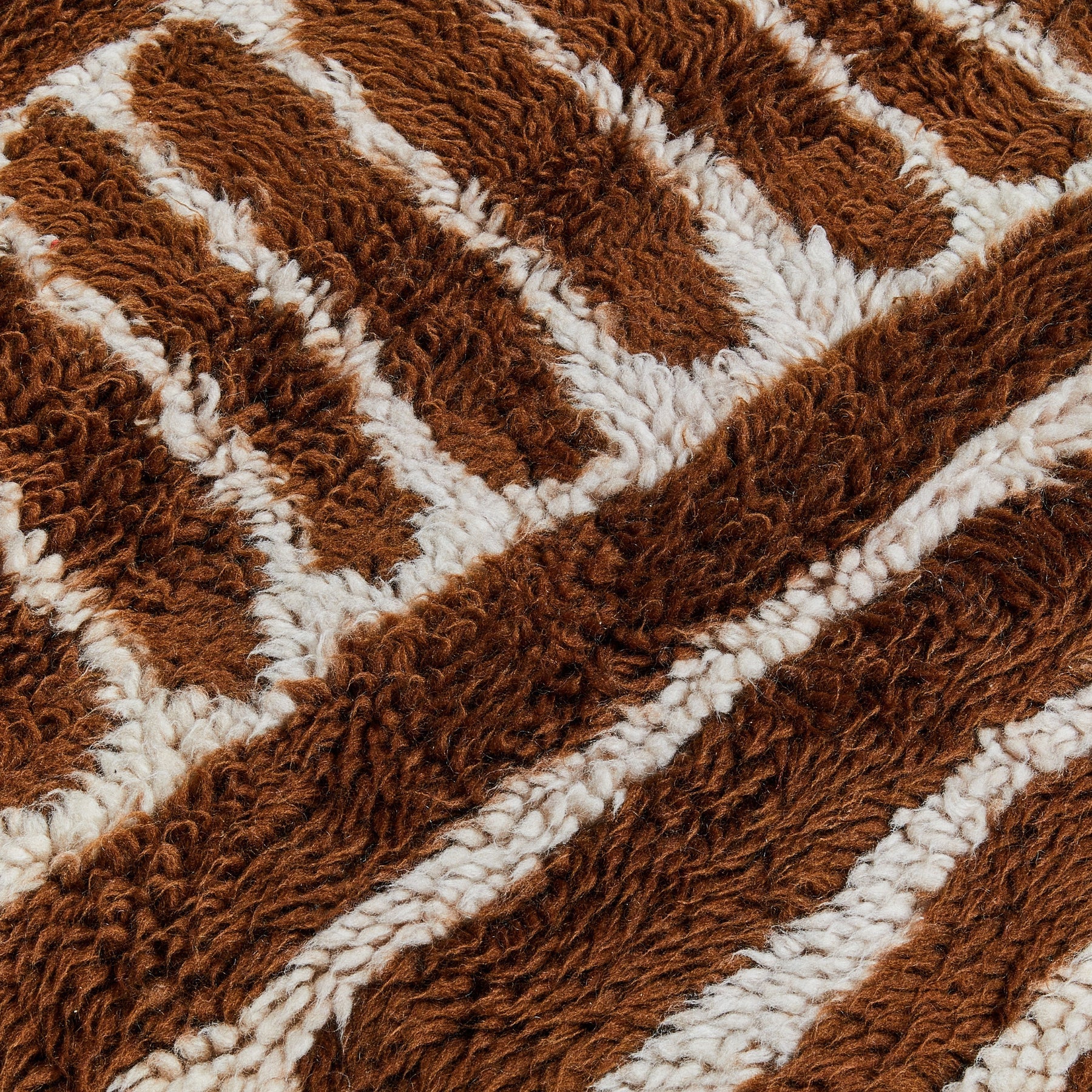 Grid Chocolate Wool Rug Medium 1.5x2.3m-Floor Rugs & Doormats-Bonnie & Neil-The Bay Room