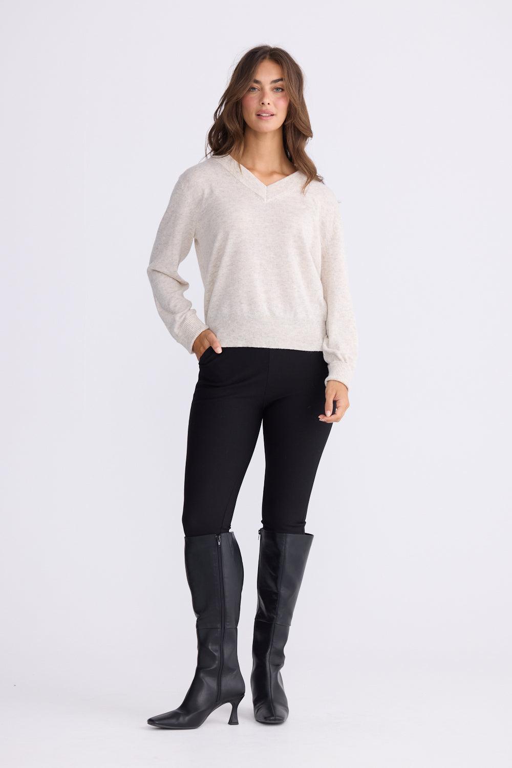 Gwen Knit - Ivory Marle-Knitwear & Jumpers-Brave & True-The Bay Room