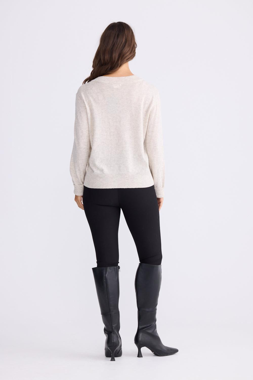 Gwen Knit - Ivory Marle-Knitwear & Jumpers-Brave & True-The Bay Room