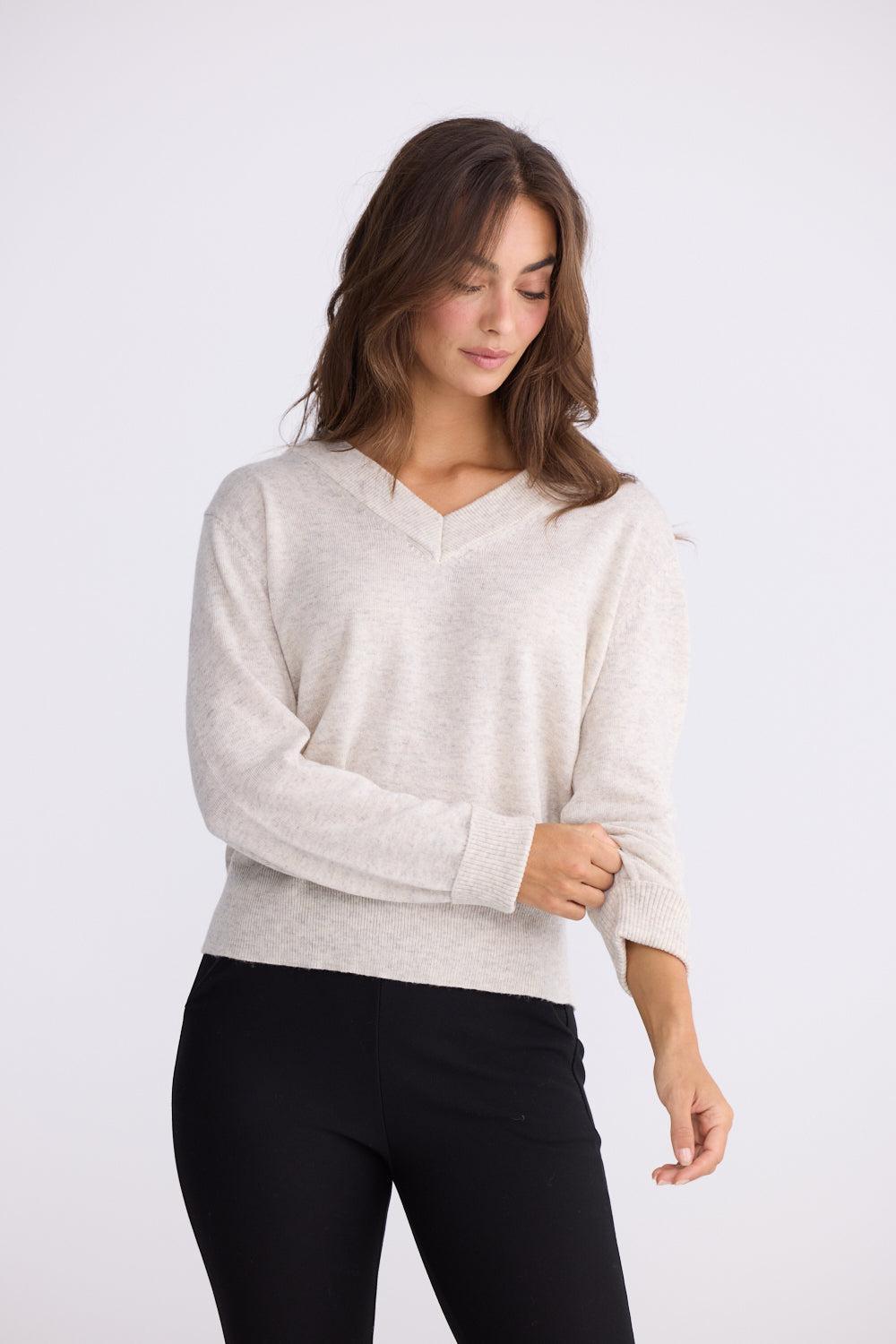 Gwen Knit - Ivory Marle-Knitwear & Jumpers-Brave & True-The Bay Room