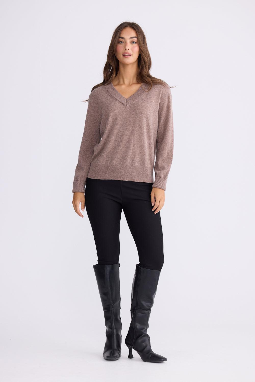 Gwen Knit - Oat Marle-Knitwear & Jumpers-Brave & True-The Bay Room