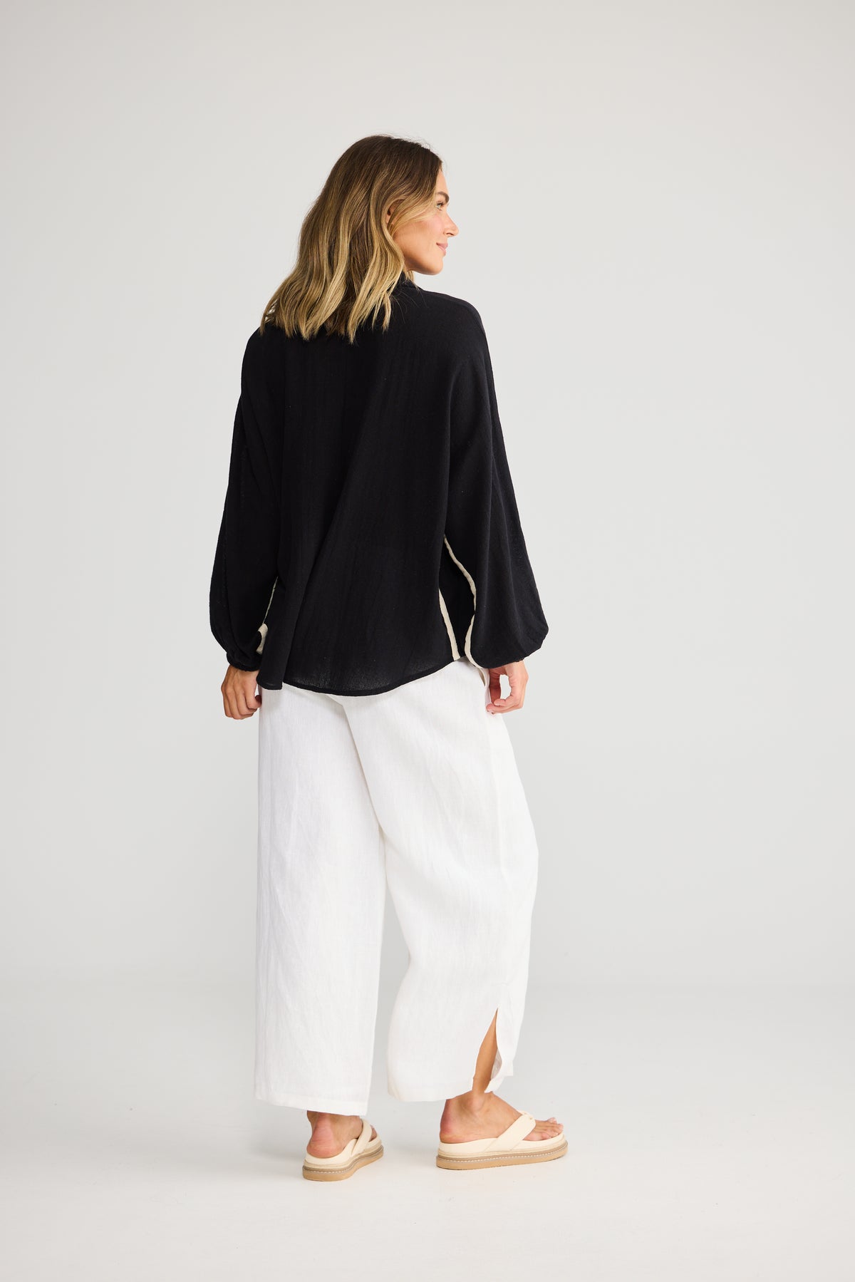 Cliffside Shirt - Black with Natural