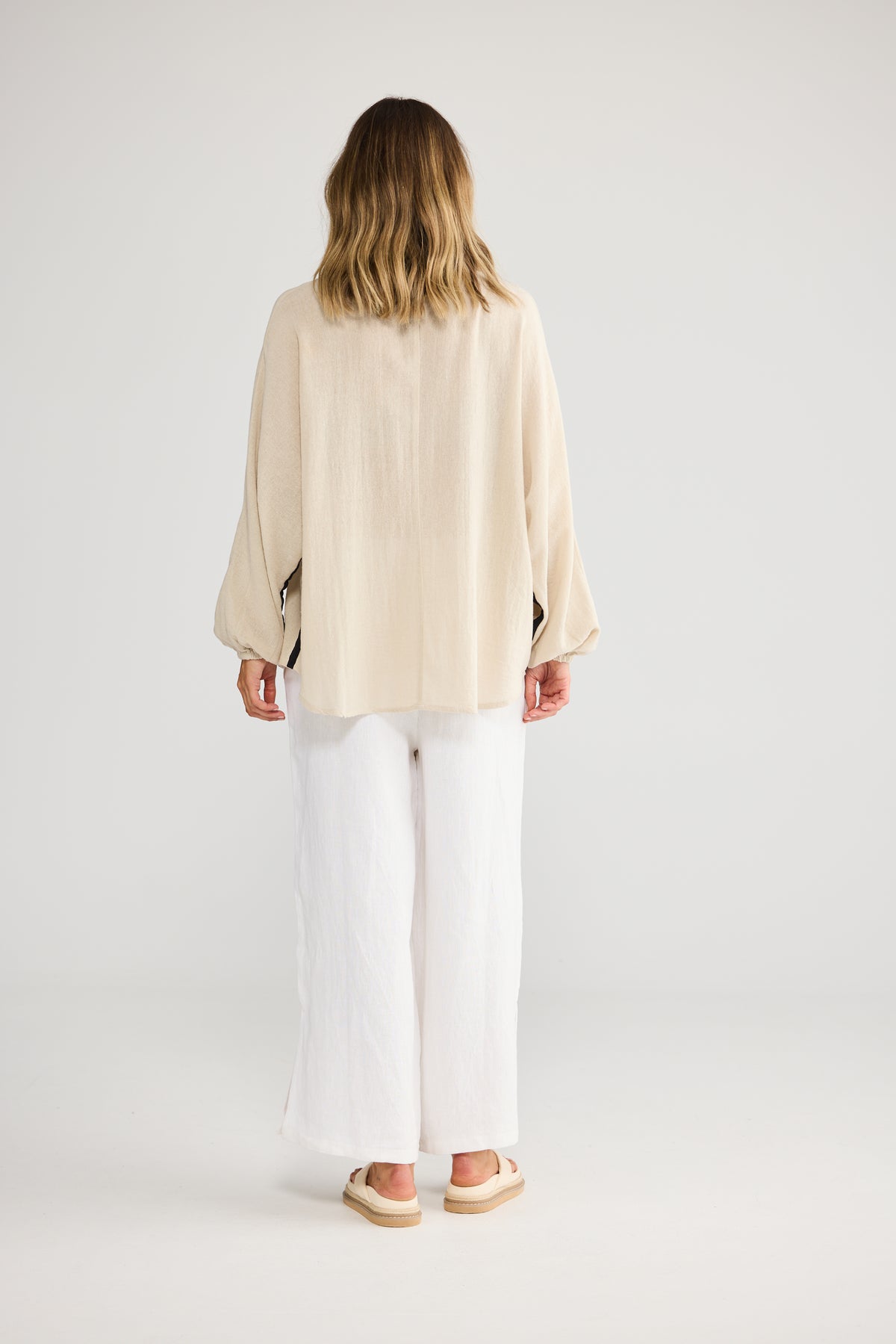 Cliffside Shirt - Natural with Black