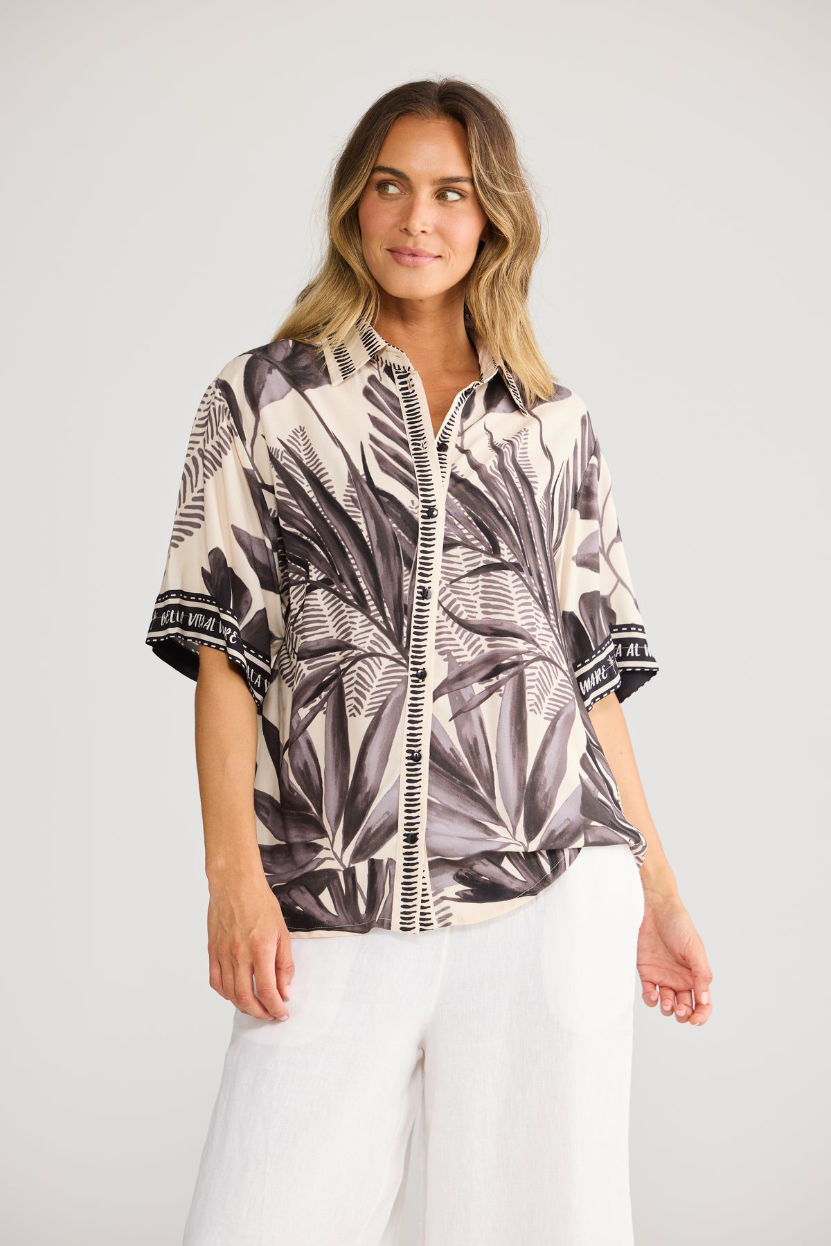 Playa Shirt - Sunset Palm
