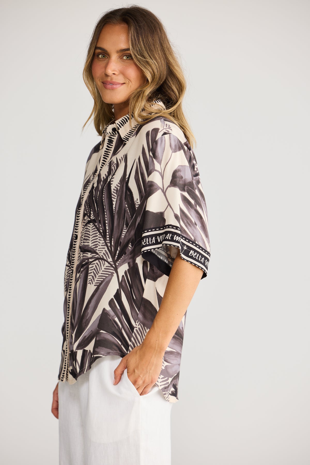 Playa Shirt - Sunset Palm