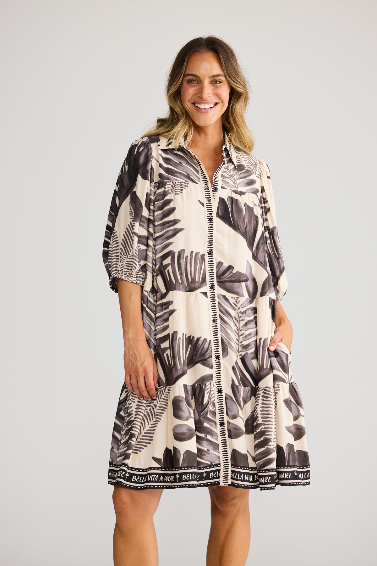 Fiji Dress - Sunset Palm