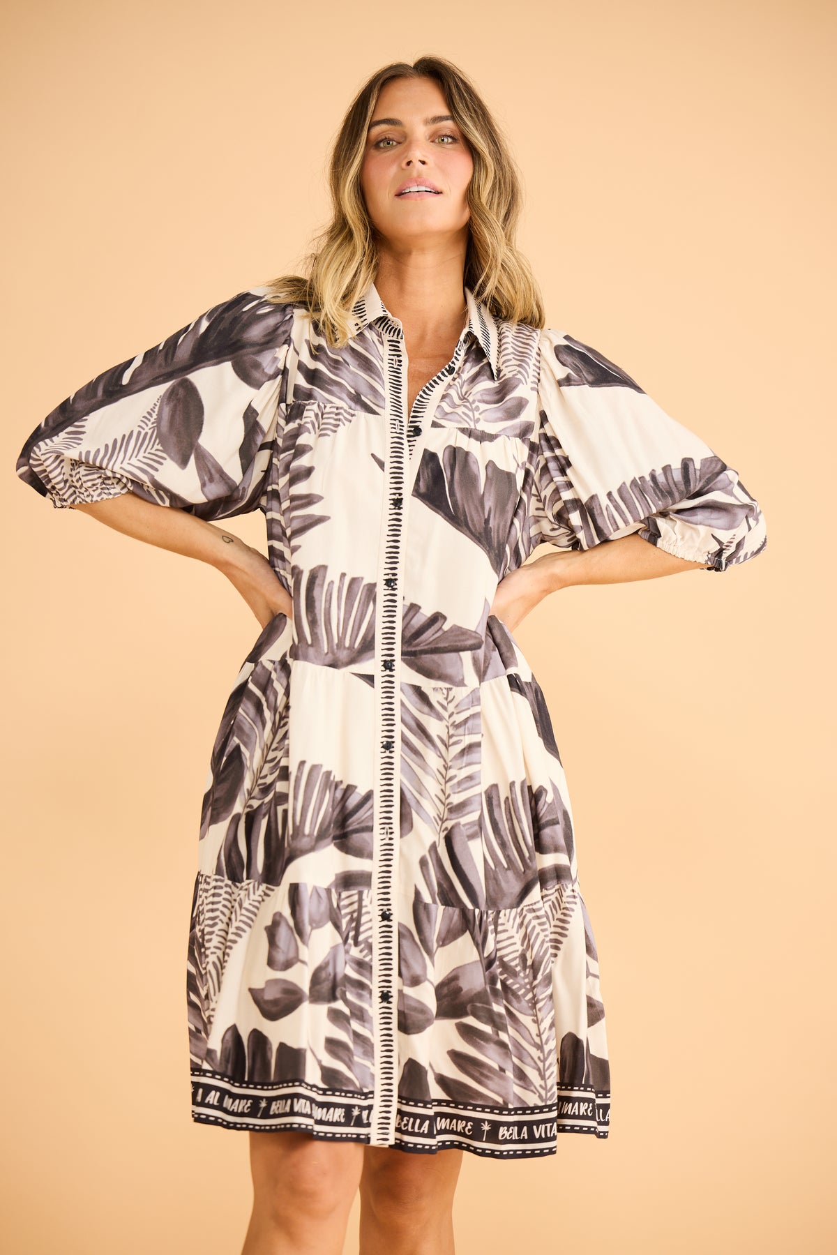 Fiji Dress - Sunset Palm