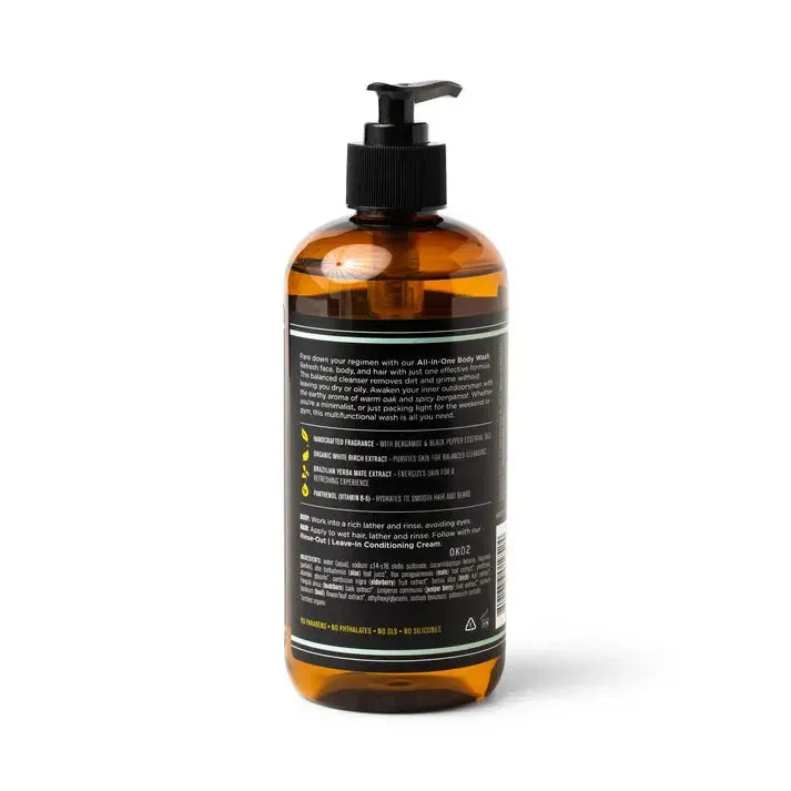 Hair, Face and Body All-In-One Wash 473ml - Black Oak-Beauty & Well-Being-Barrel & Oak-The Bay Room