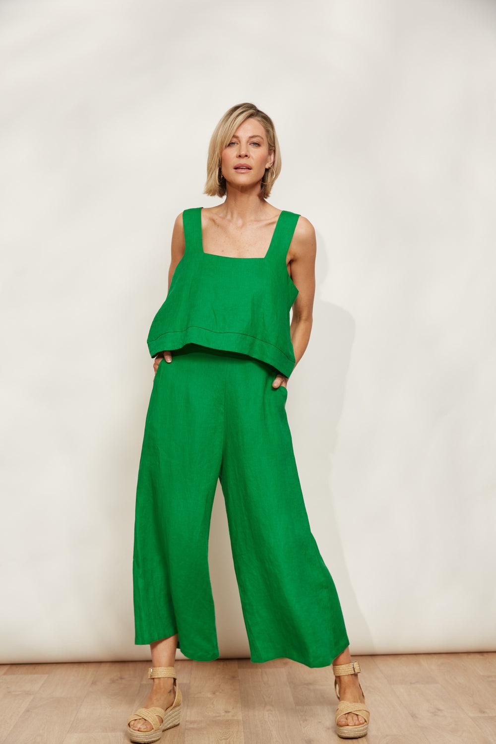 Halcyon Crop Pant - Emerald-General-Eb & Ive-The Bay Room