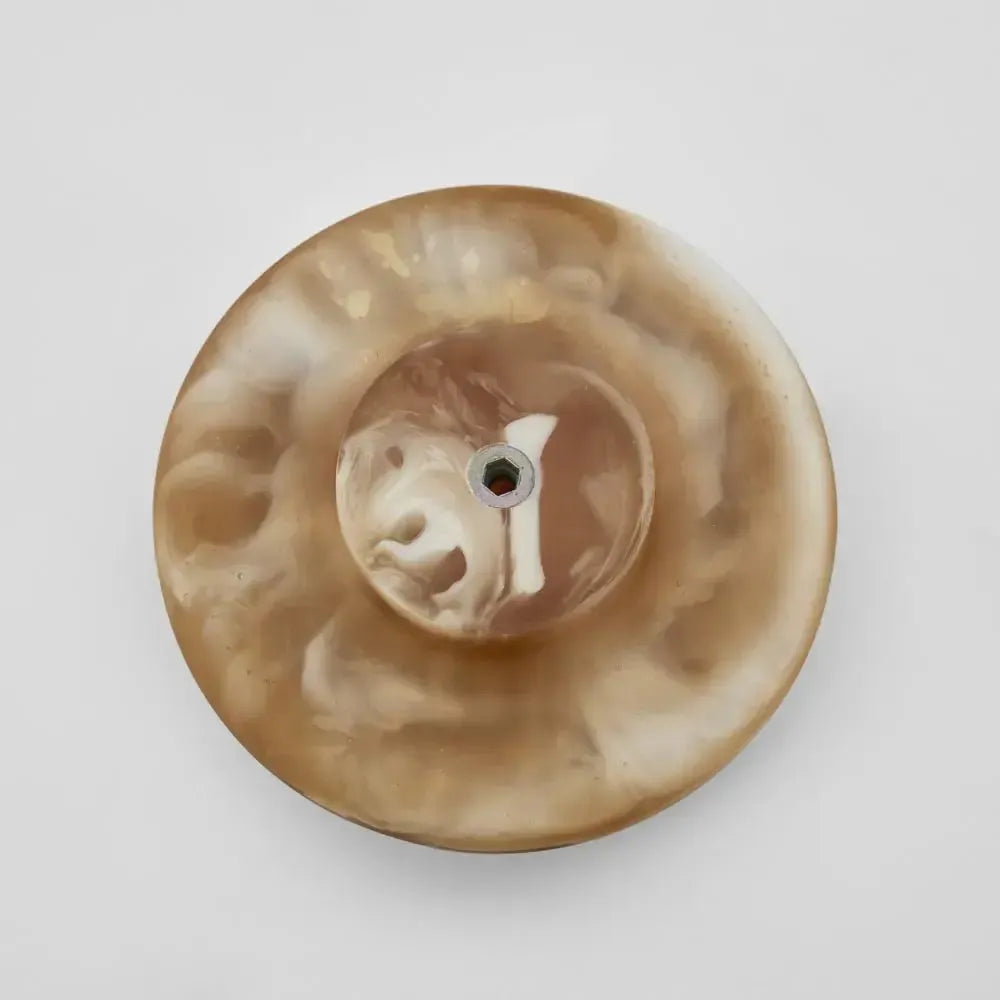 Halo Coat Hook Large Swirl Resin Toffee-Wall Decor-MRD Home-The Bay Room