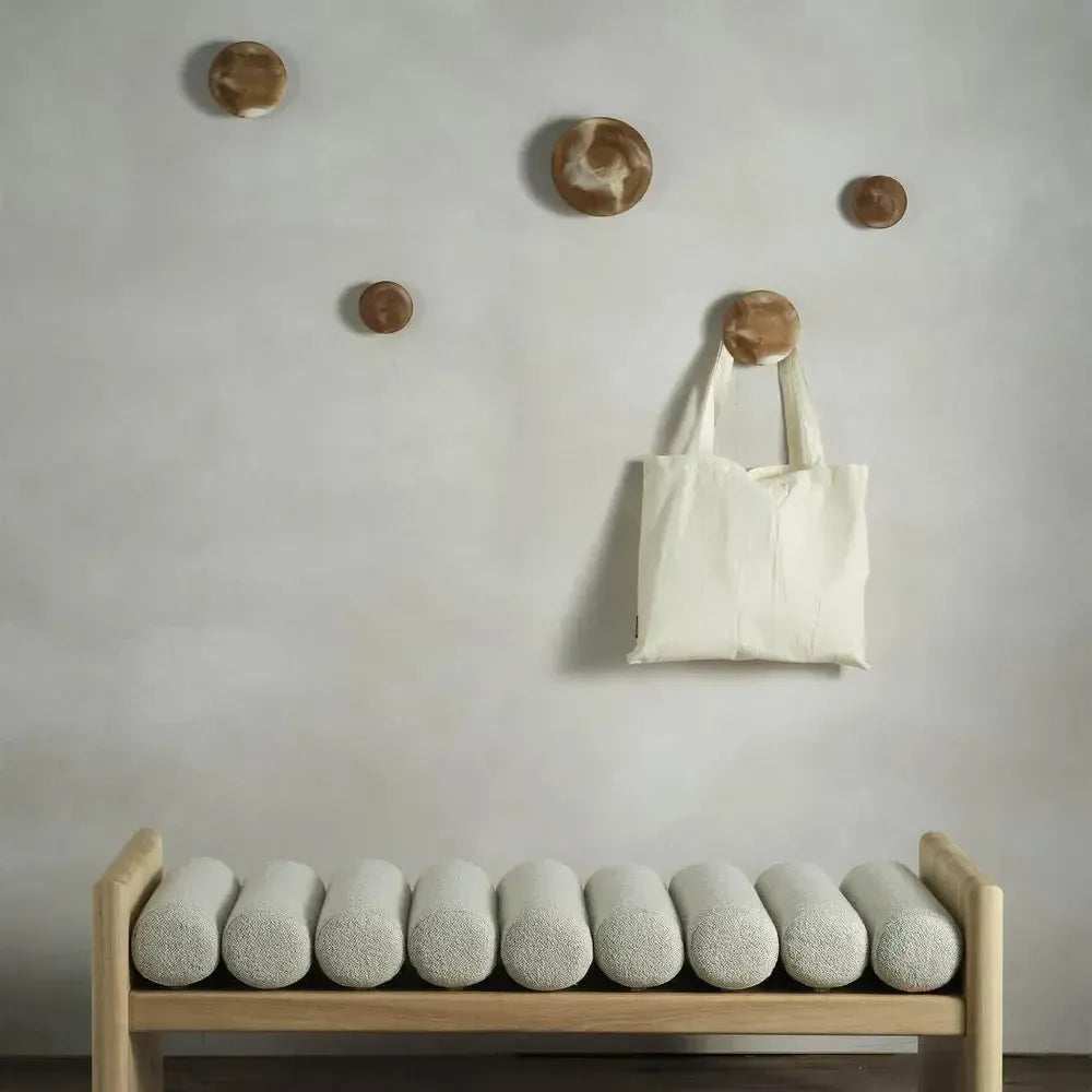 Halo Coat Hook Large Swirl Resin Toffee-Wall Decor-MRD Home-The Bay Room