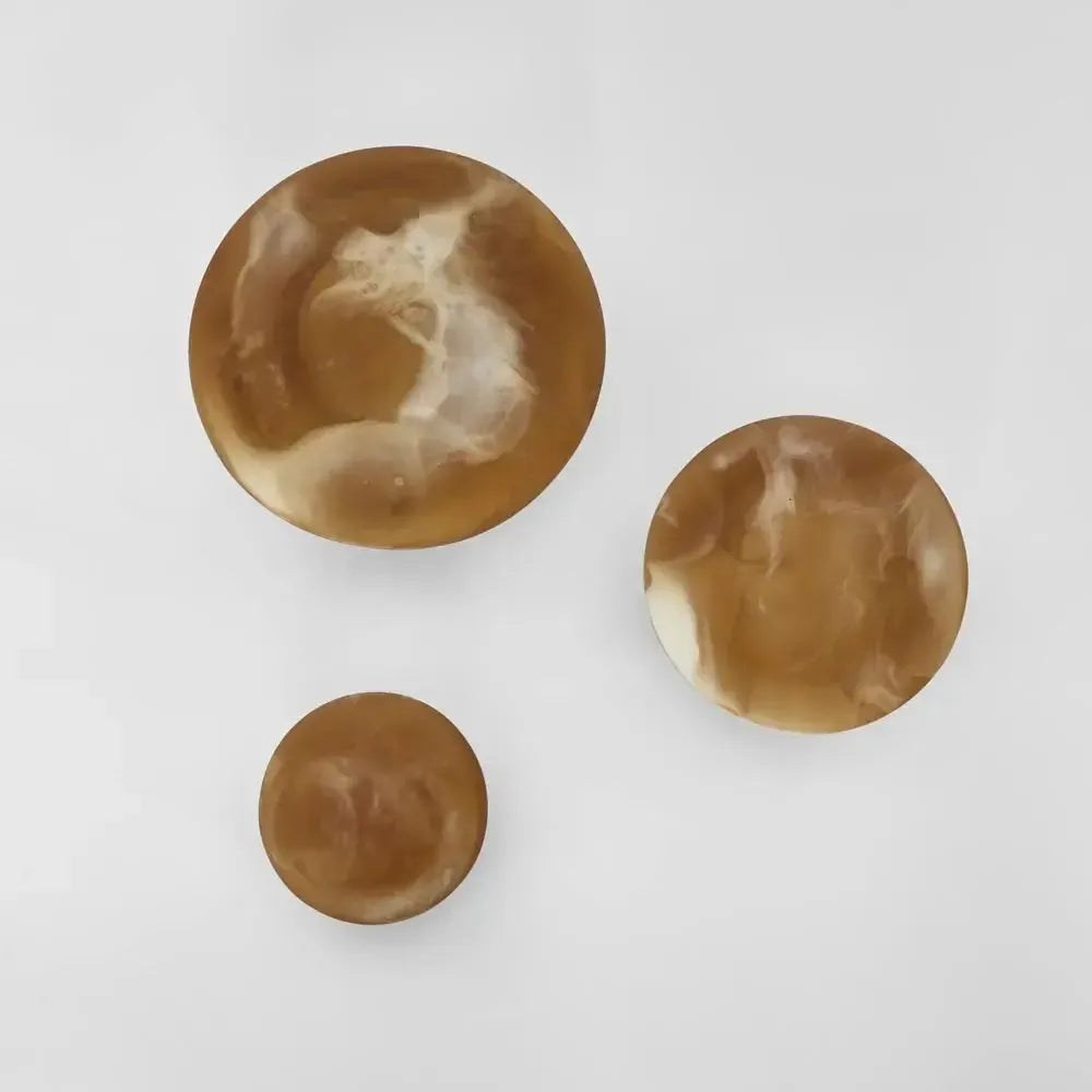 Halo Coat Hook Small Swirl Resin Toffee-Wall Decor-MRD Home-The Bay Room
