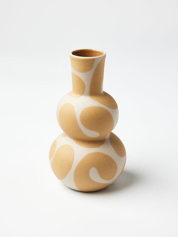 Happy Vase Golden Curls-Pots, Planters & Vases-Jones & Co-The Bay Room