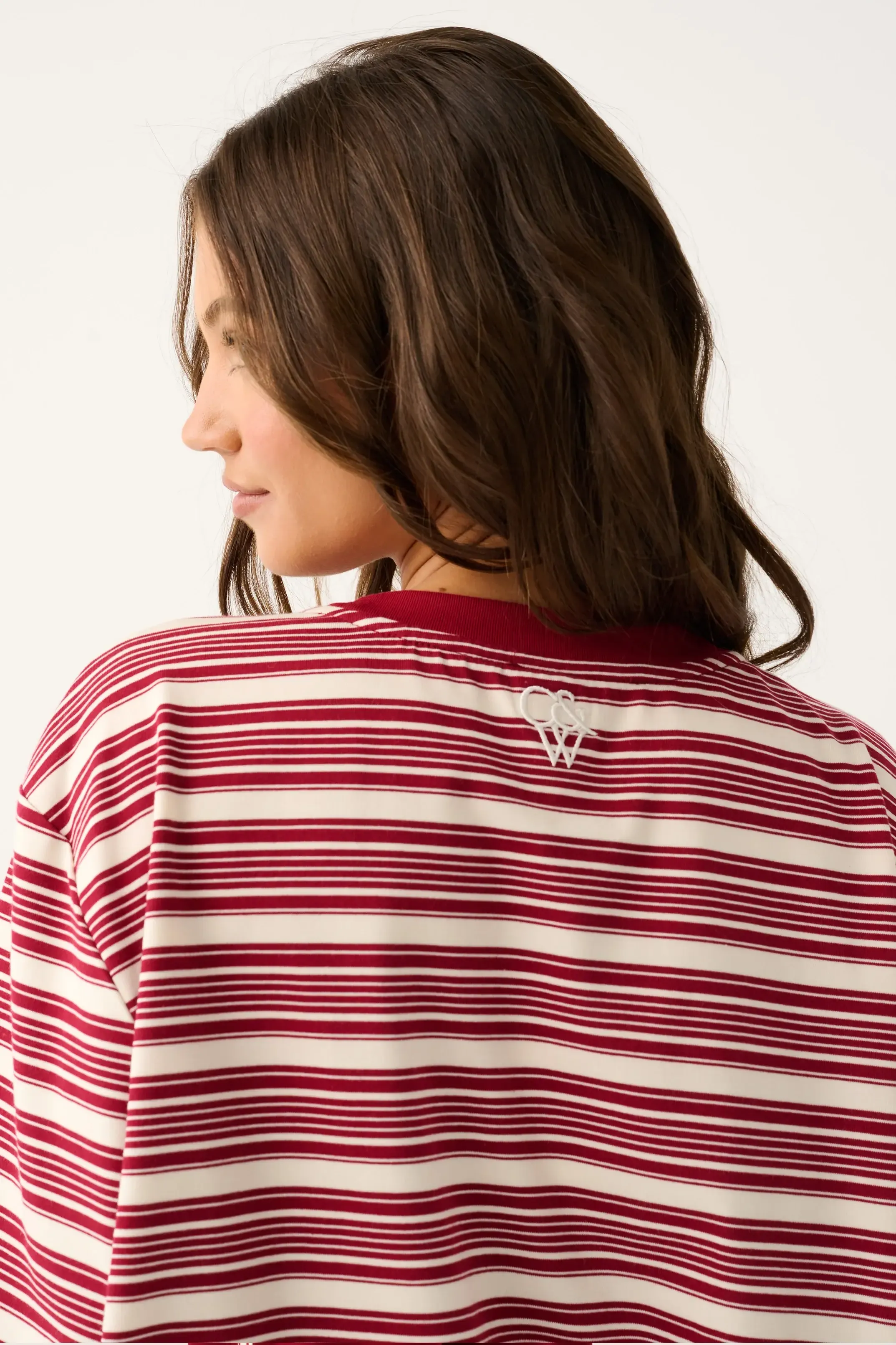 Harley Long Sleeve - Mulberry Stripe-Tops-Cartel & Willow-The Bay Room